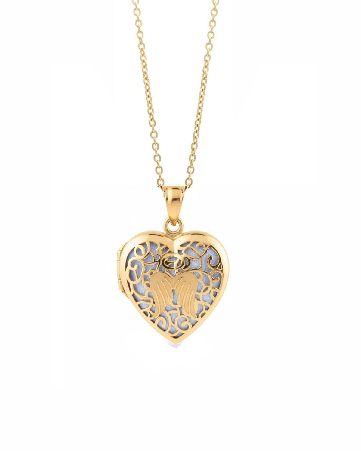 Loved Remembered 'Angel Heart' Gold Locket Urn
