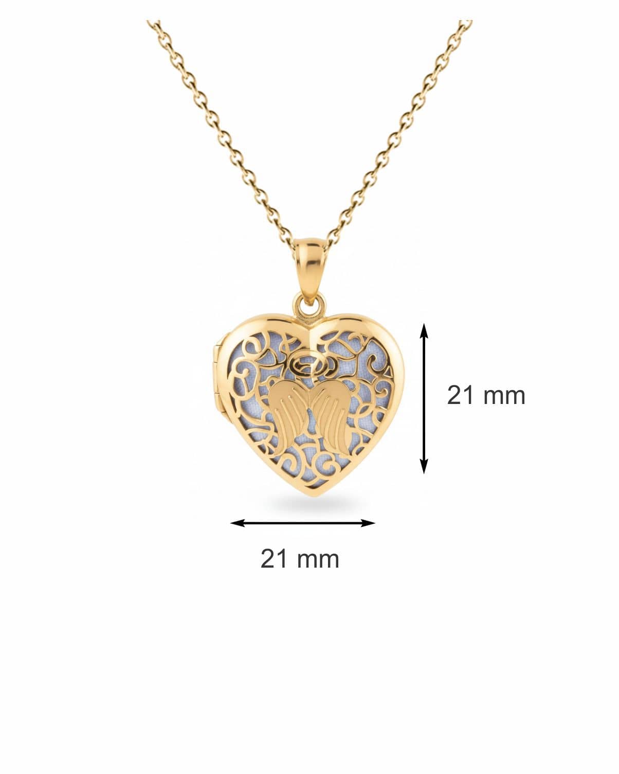 Loved Remembered 'Angel Heart' Gold Locket Urn