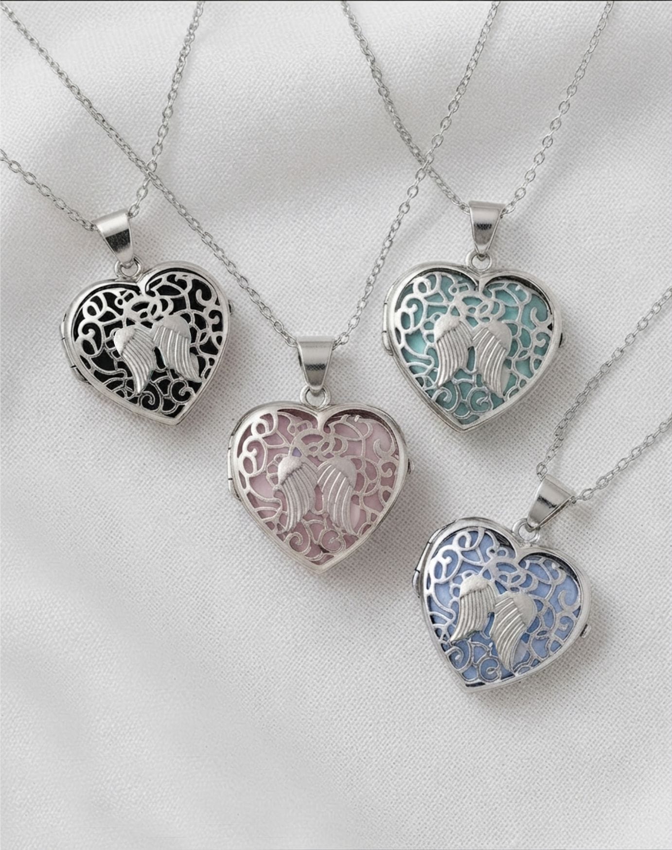 Loved Remembered 'Angel Heart' Silver Locket Urn
