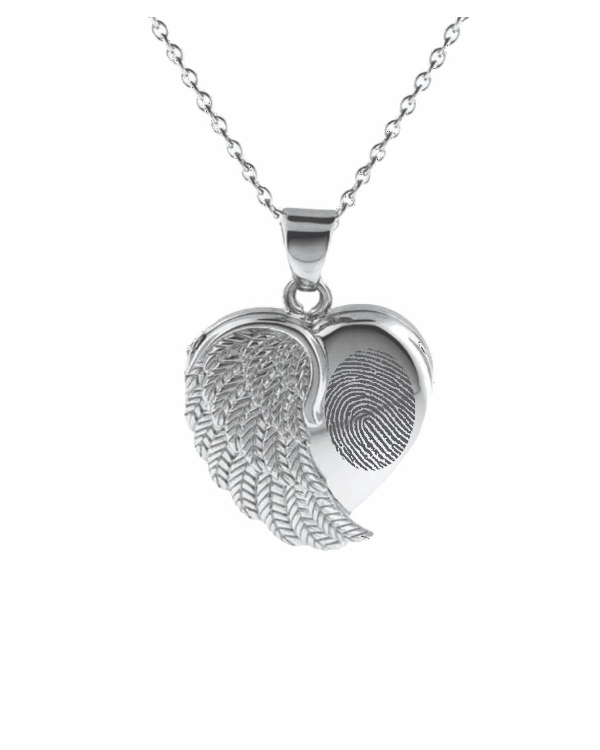 Loved Remembered Angel Wing Pendant Urn