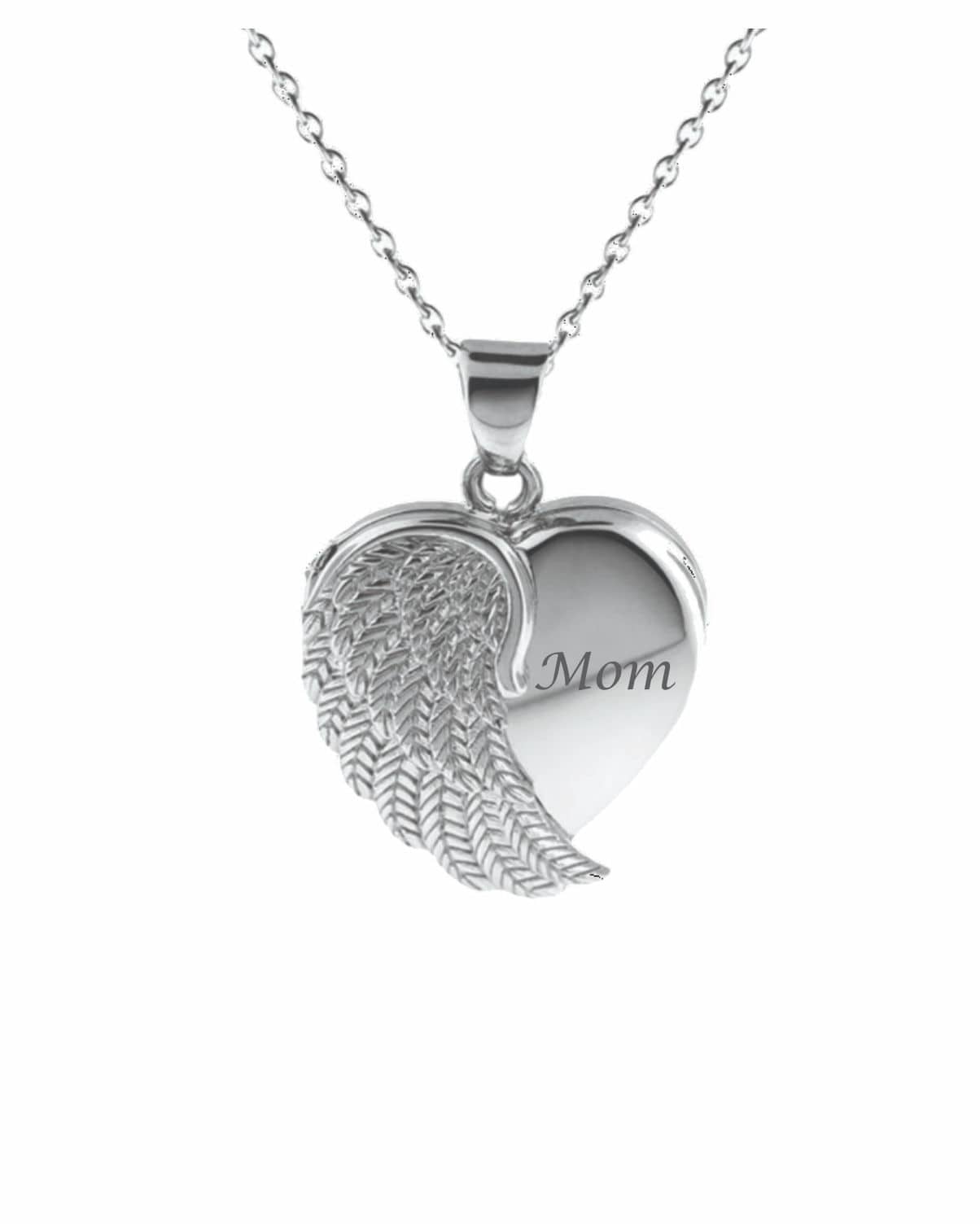 Loved Remembered Angel Wing Pendant Urn