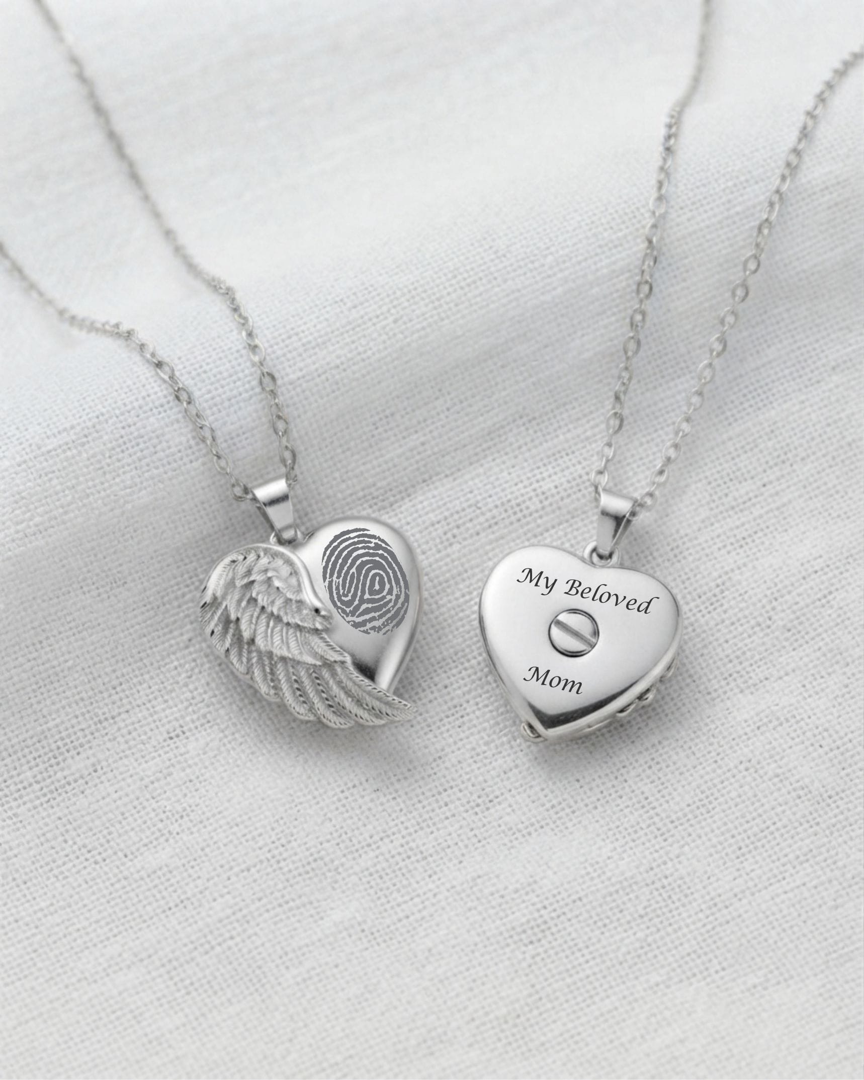 Loved Remembered Angel Wing Pendant Urn