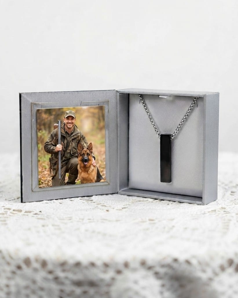 Loved Remembered Black Stainless Steel Block Urn