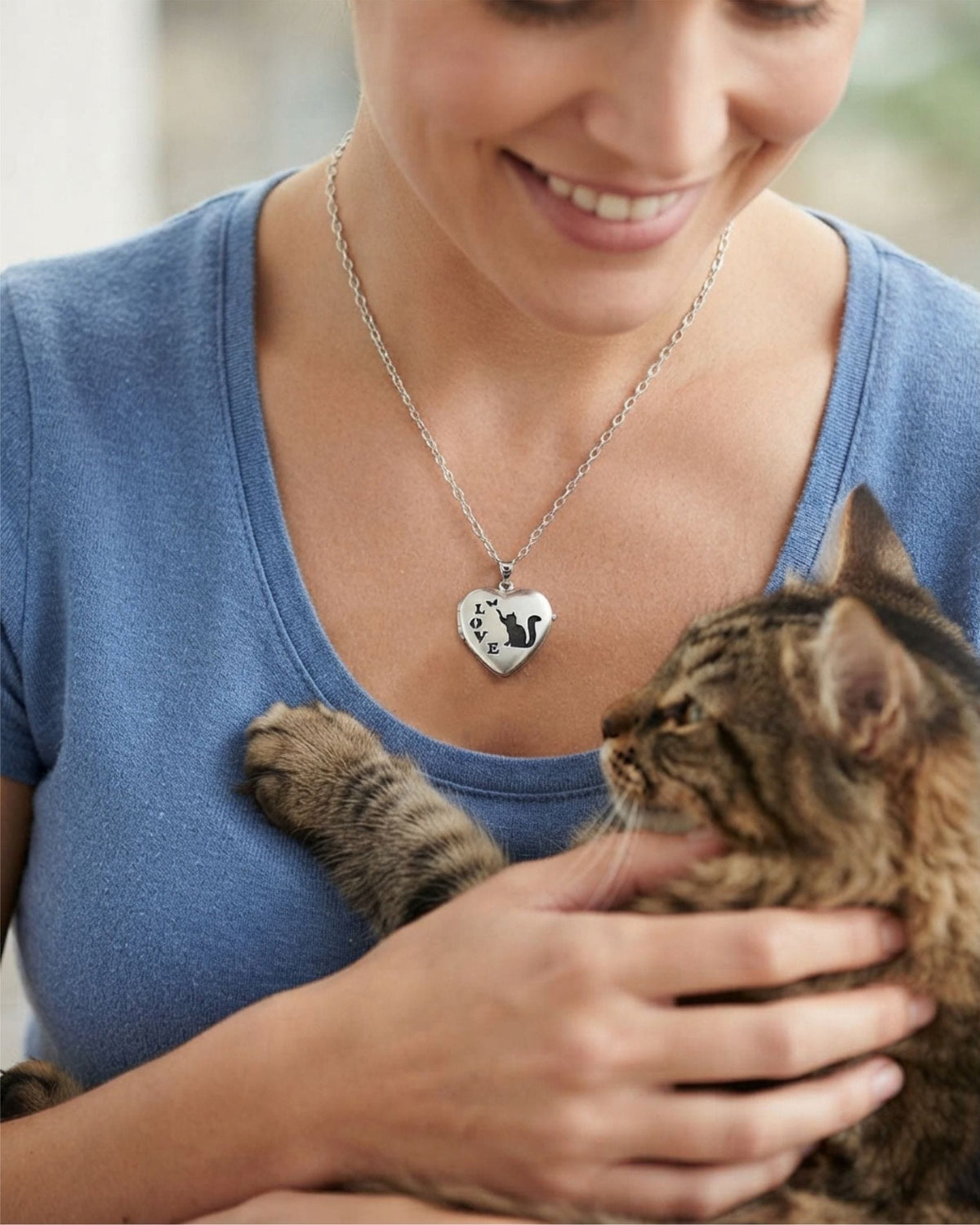 Loved Remembered Cat Locket Urn