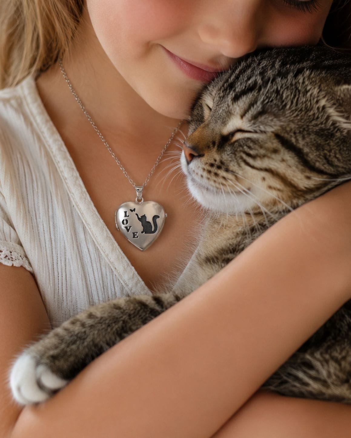 Loved Remembered Cat Locket Urn
