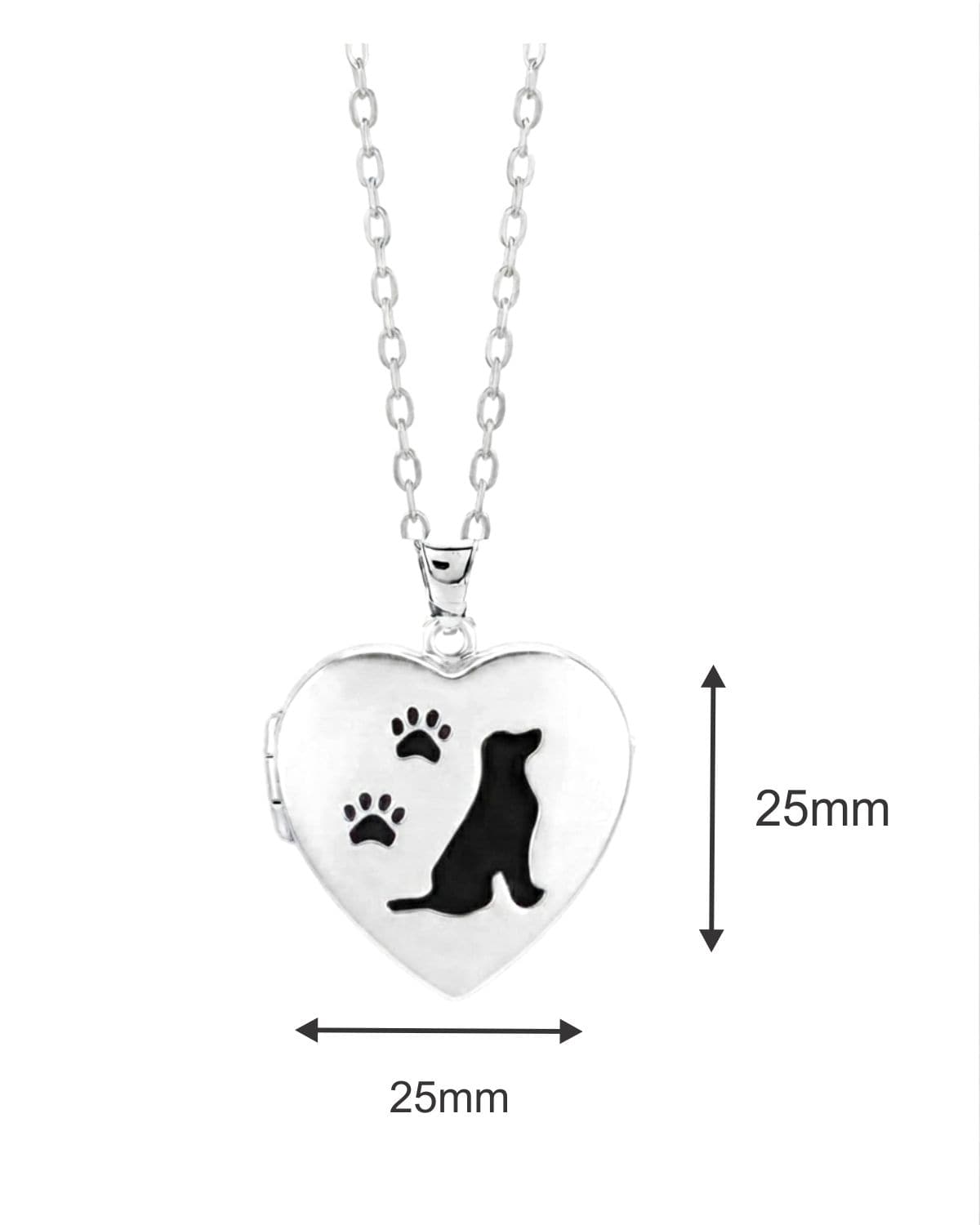 Loved Remembered Dog Paw Print Locket Urn