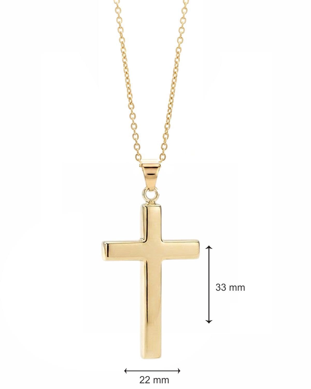 Loved Remembered Gold Cross Pendant Urn (10K)