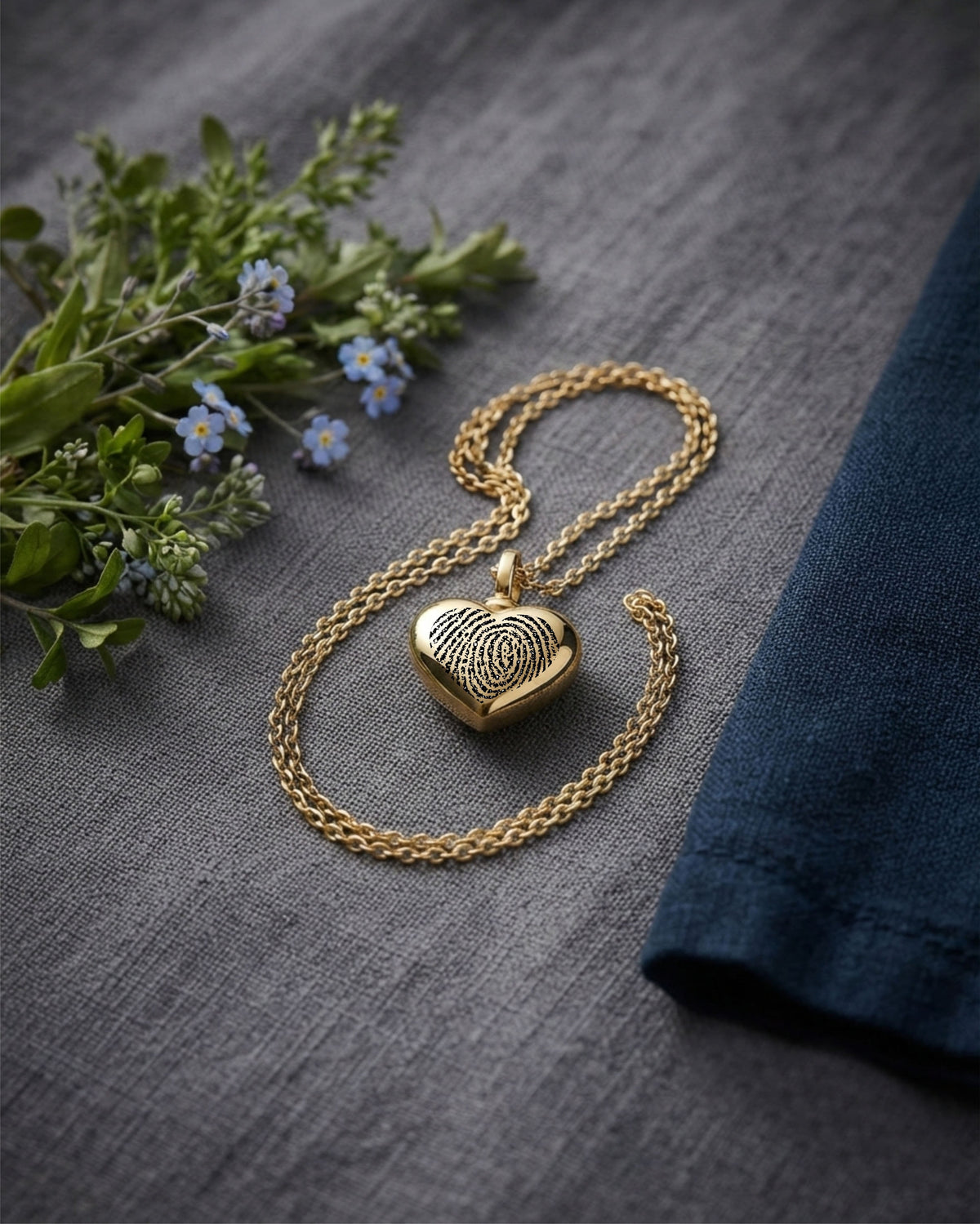 Loved Remembered Gold- Plated Stainless Steel Bubble Heart Urn
