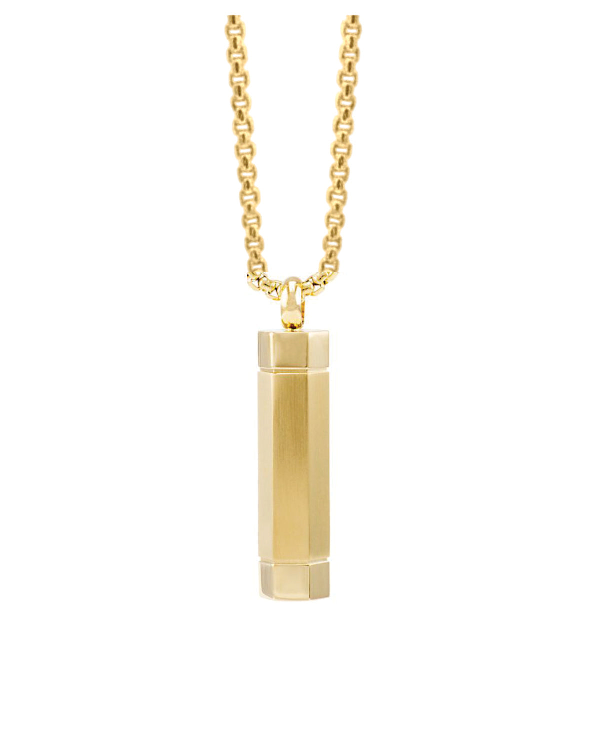Loved Remembered Gold Plated Stainless Steel Cylinder Urn