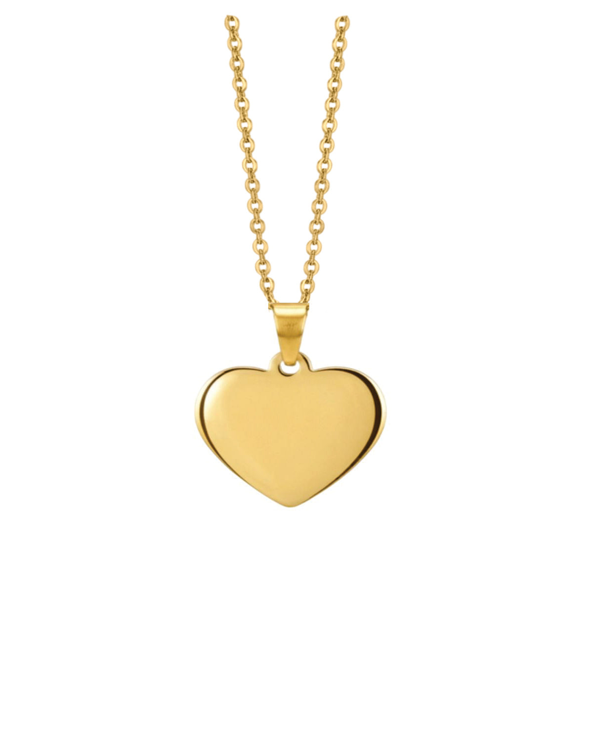 Loved Remembered Gold- Plated Stainless Steel Heart Pendant