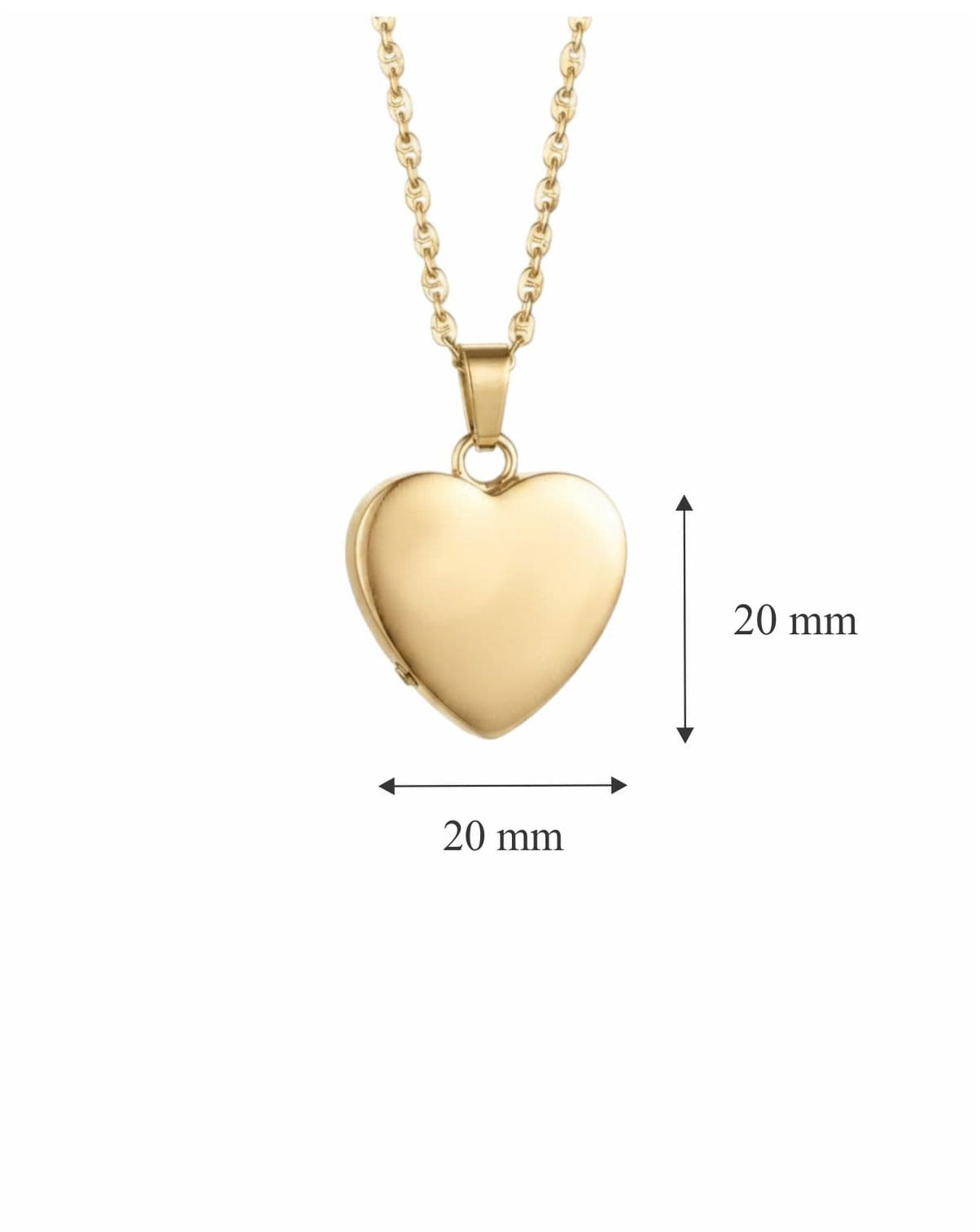 Loved Remembered Gold-Plated Stainless Steel Heart Pendant Urn