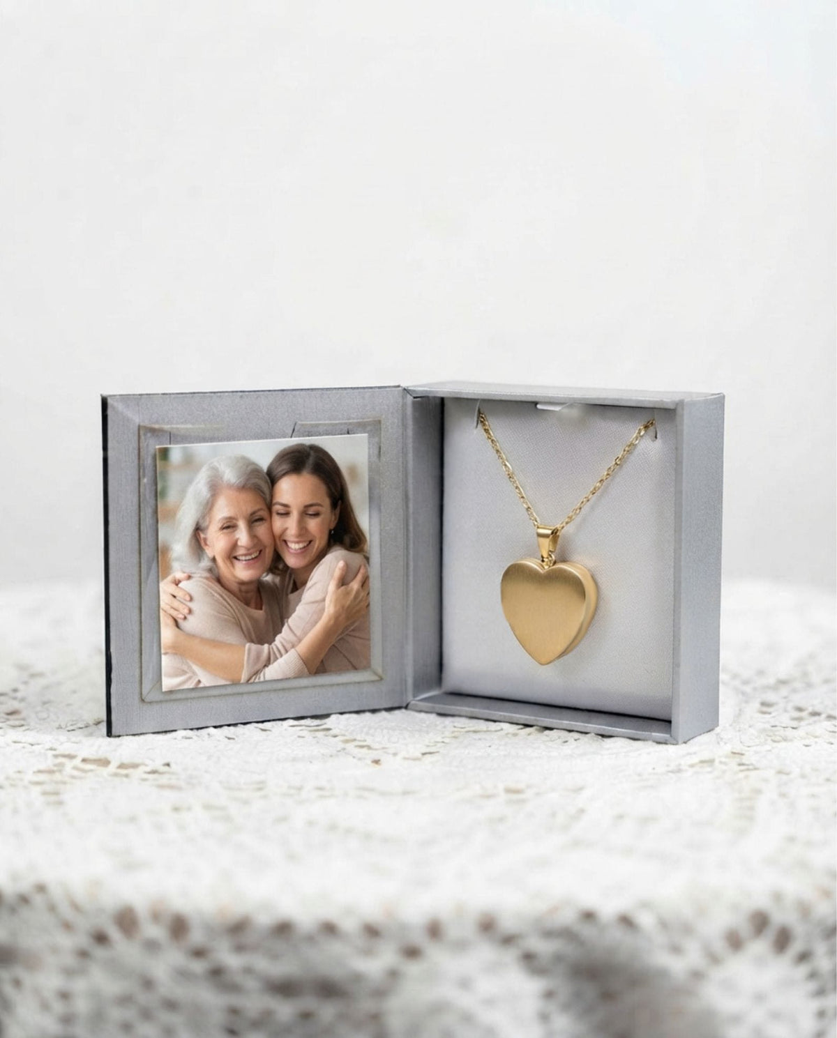 Loved Remembered Gold-Plated Stainless Steel Heart Pendant Urn
