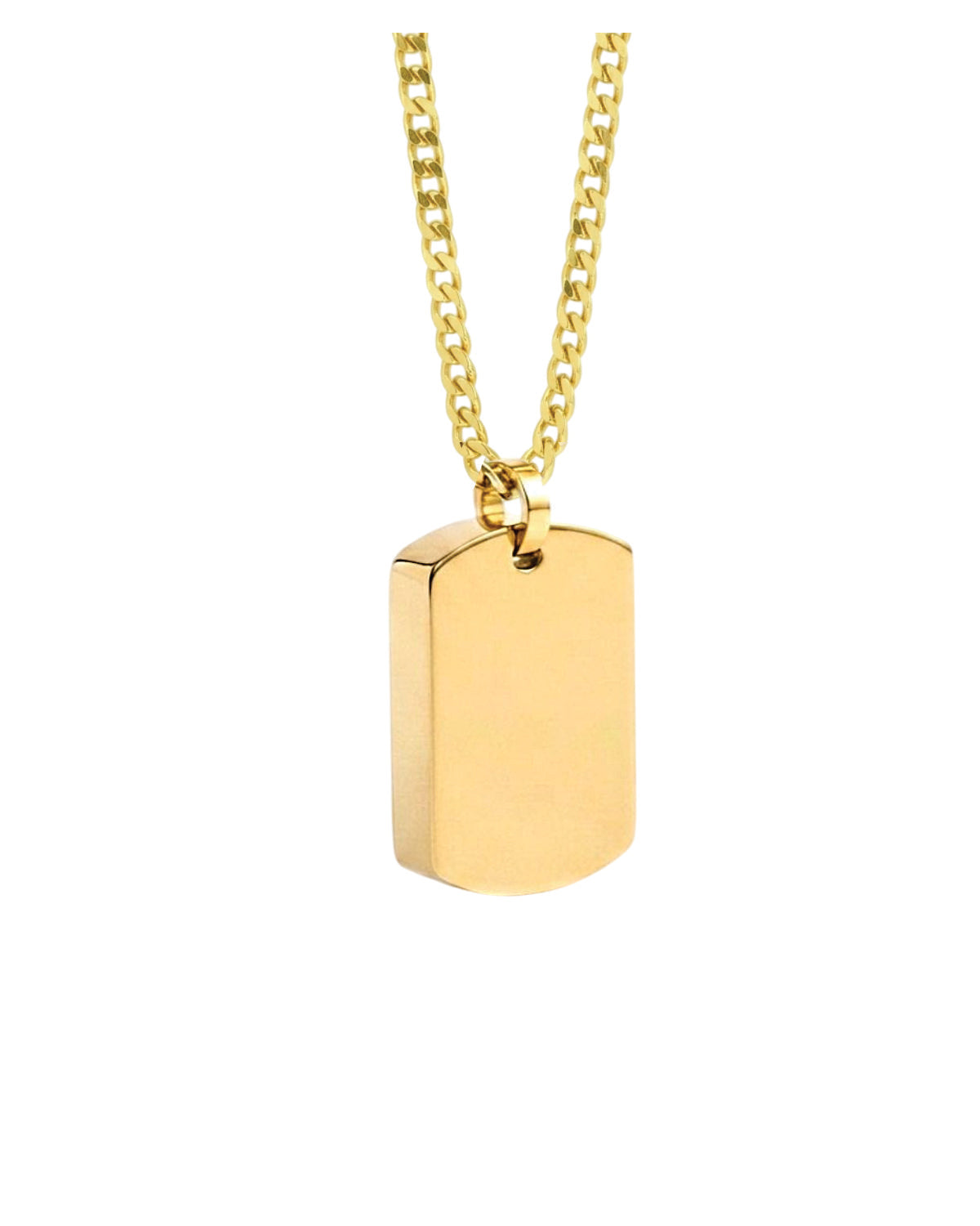 Loved Remembered Gold Plated Stainless Steel Tag Urn