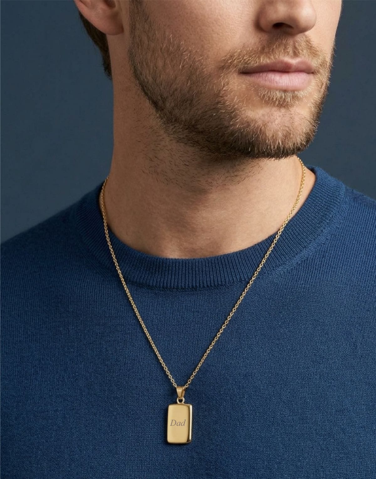 Loved Remembered Gold Rectangle Pendant Urn