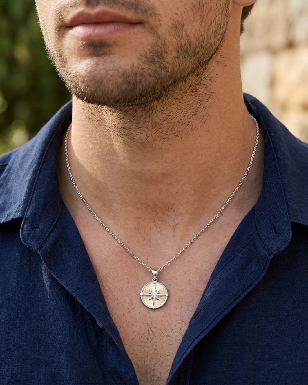 Loved Remembered Guilding Light Compass Pendant Urn