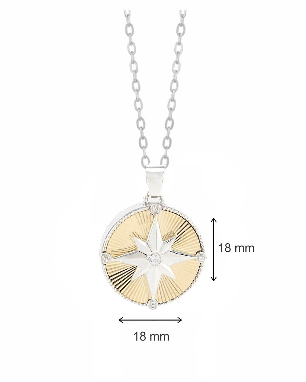 Loved Remembered Guilding Light Compass Pendant Urn