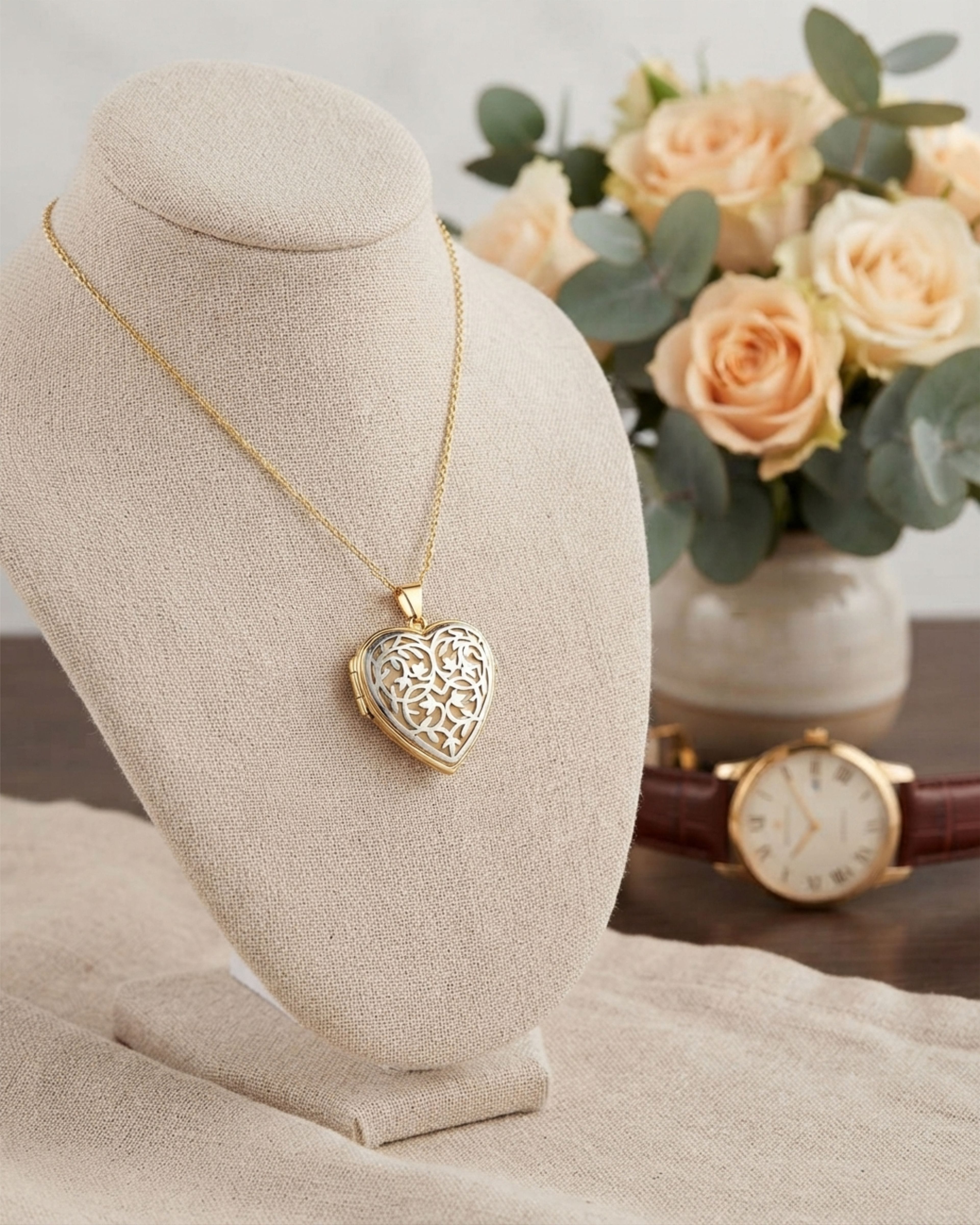Loved Remembered 'Heirloom' Gold Classic Locket