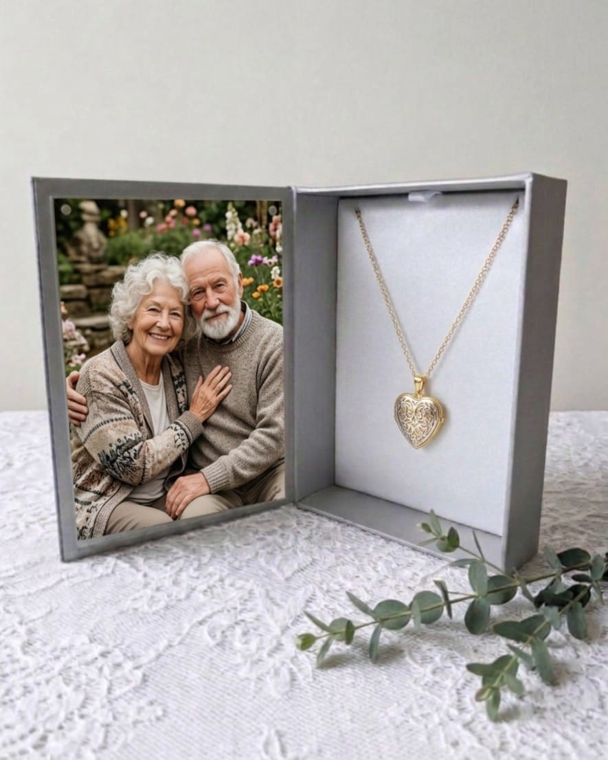 Loved Remembered 'Heirloom' Gold Locket Urn