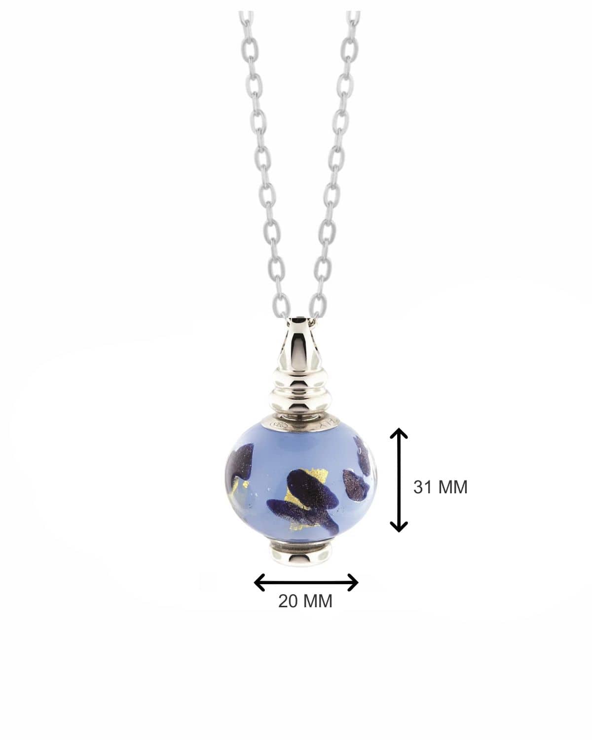 Loved Remembered Murano Glass Bead - Ocean Mist