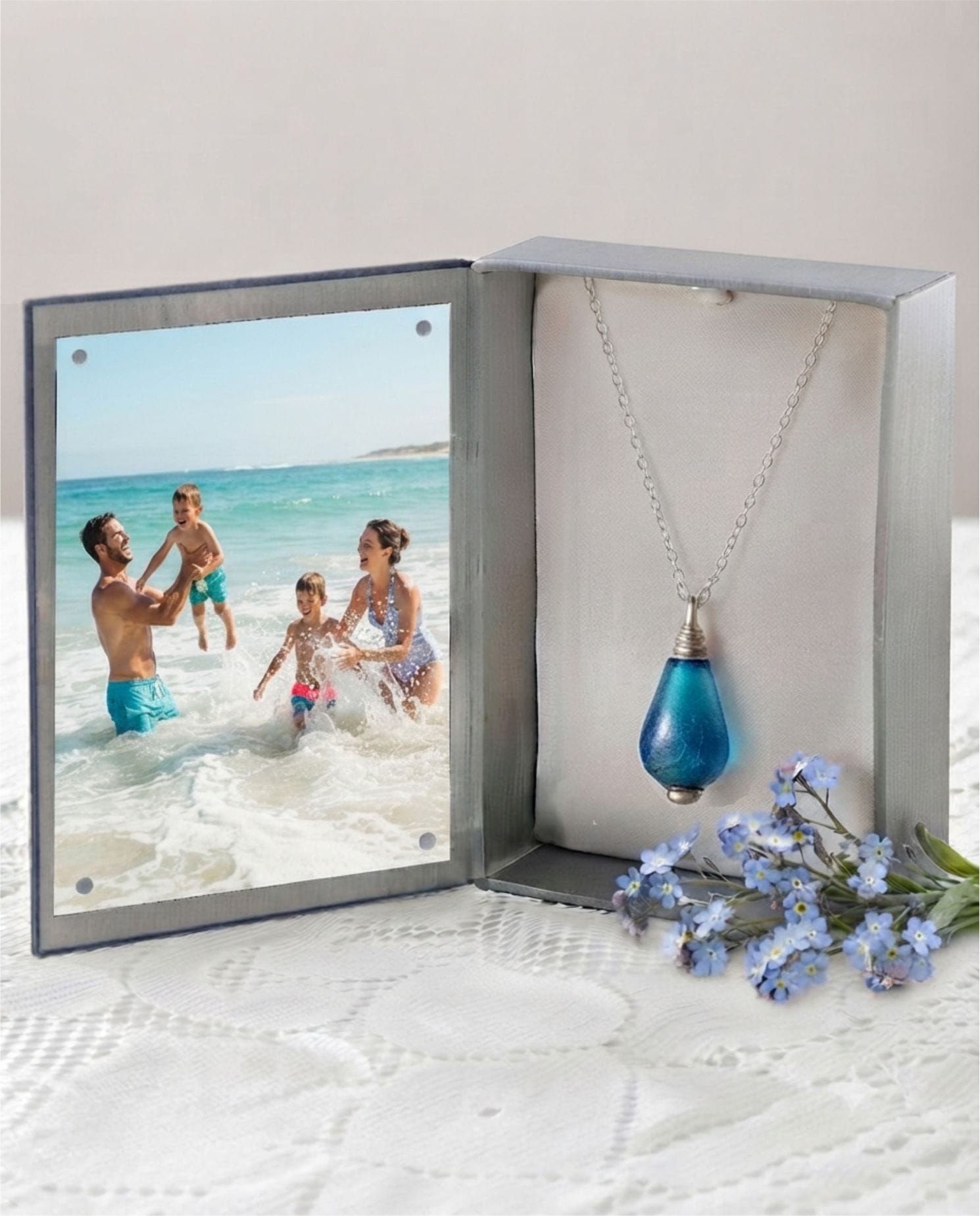 Loved Remembered Murano Glass Drop - 'Infinity'