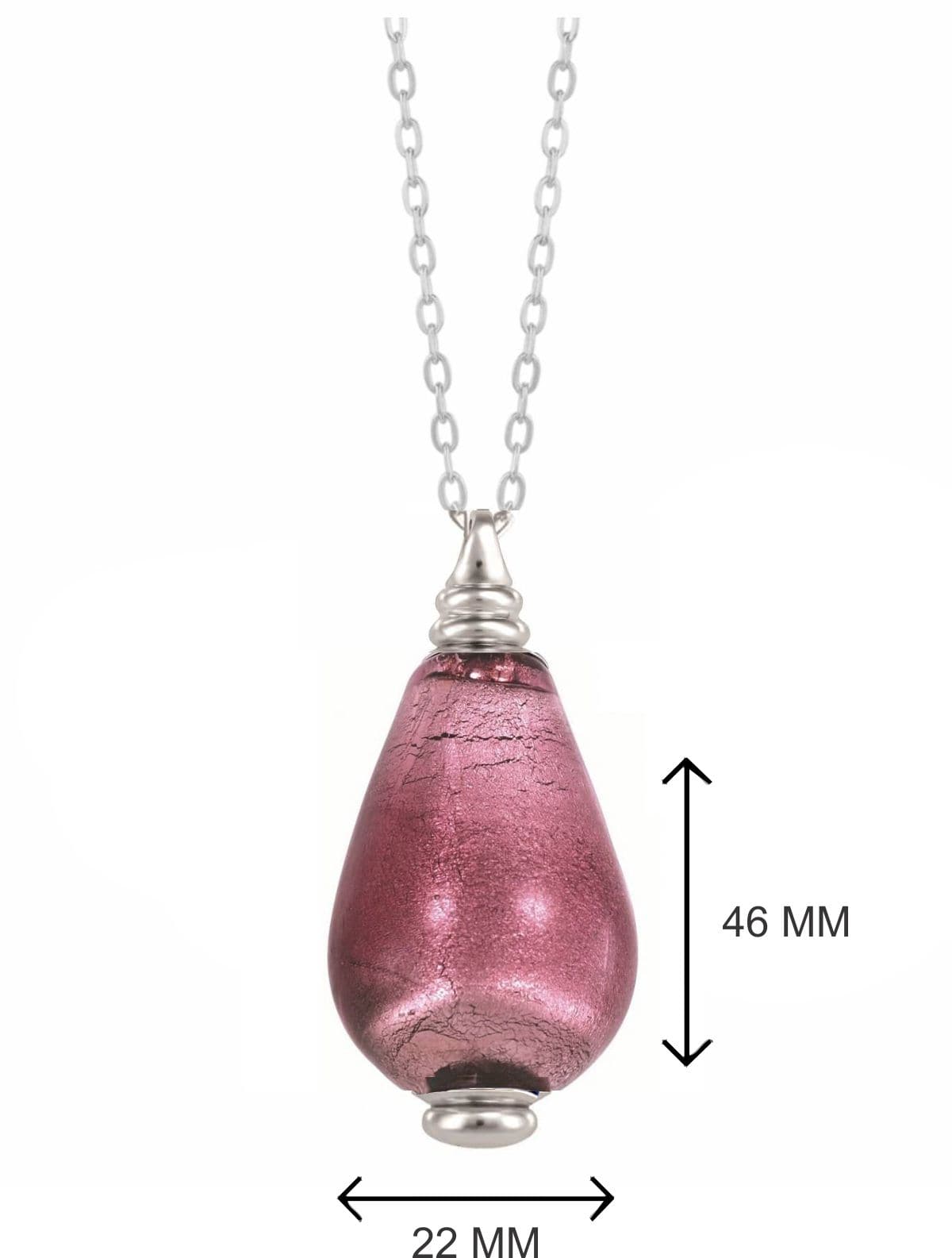 Loved Remembered Murano Glass Drop - 'Orchid Mist'