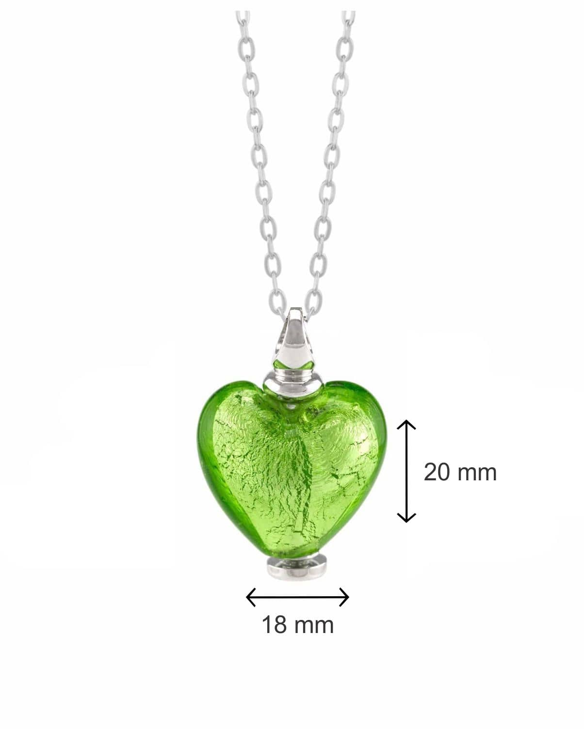 Loved Remembered Murano Glass Heart Urn - August