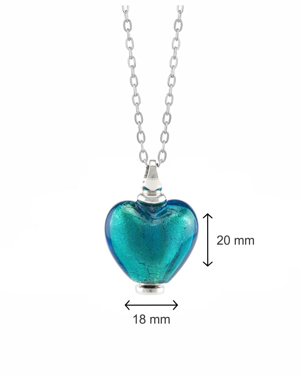 Loved Remembered Murano Glass Heart Urn - December