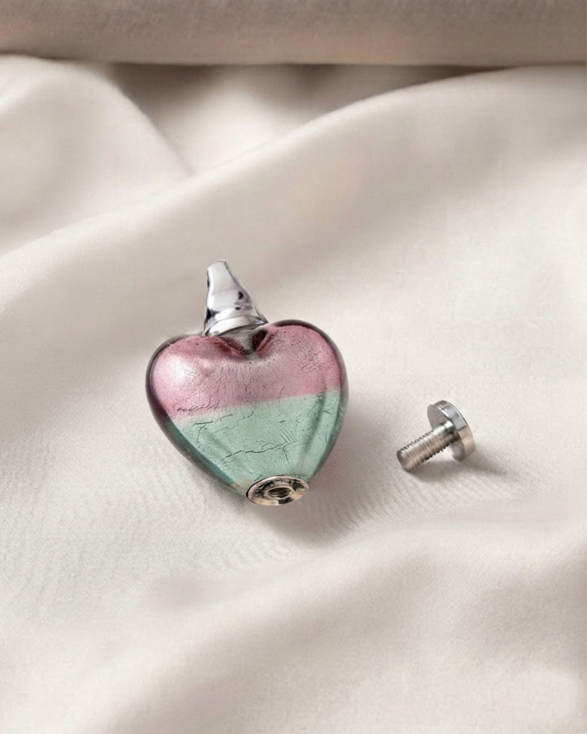 Loved Remembered Murano Glass Heart Urn - 'Enchanted Bliss'