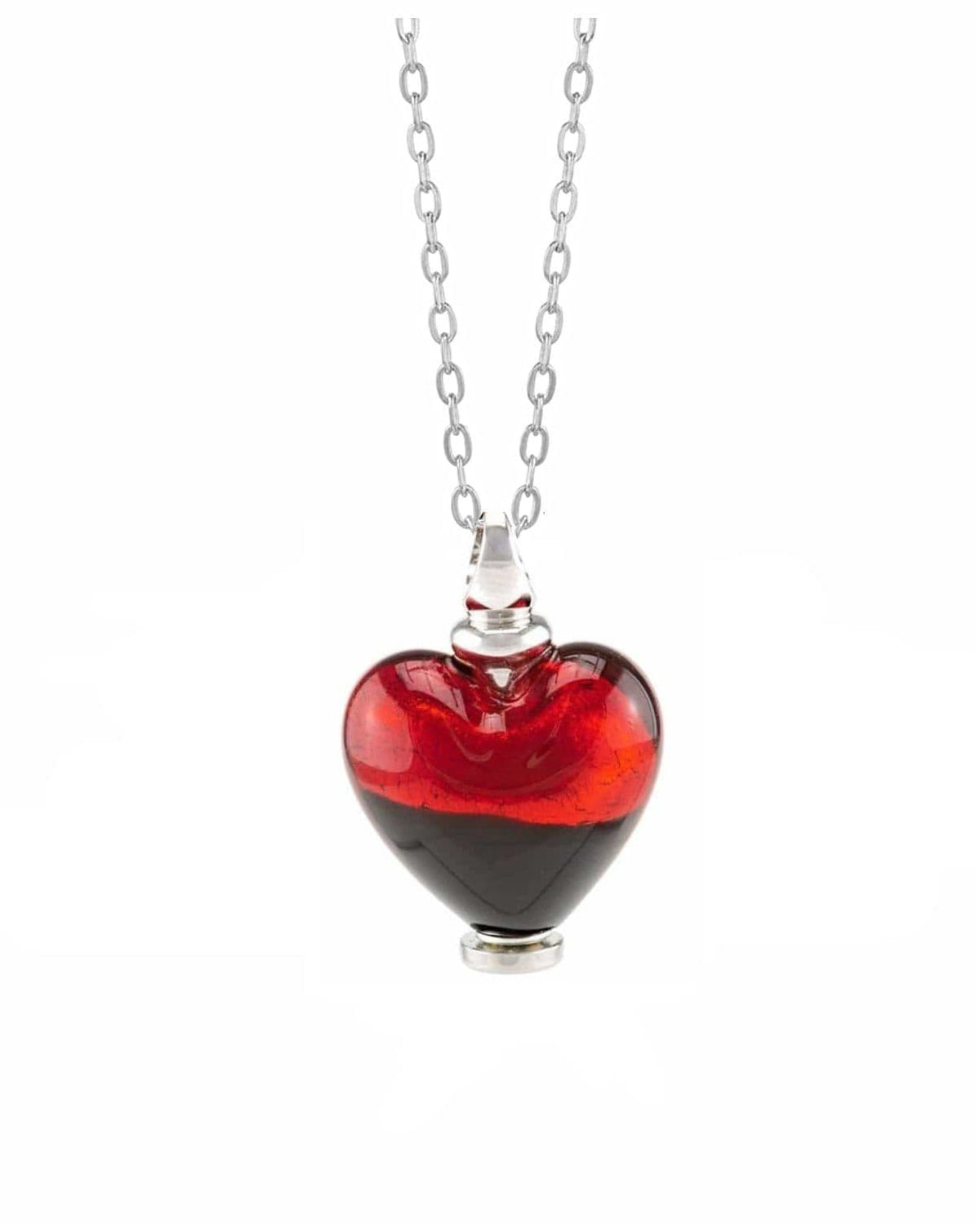 Loved Remembered Murano Glass Heart Urn - 'Everlasting Love'