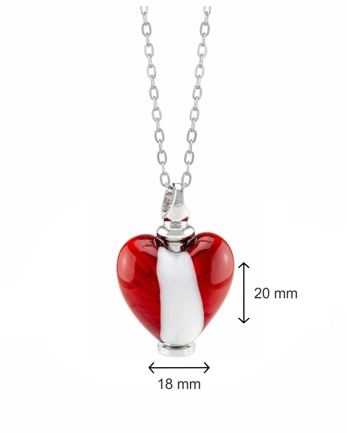 Loved Remembered Murano Glass Heart Urn - 'Glowing Hearts'