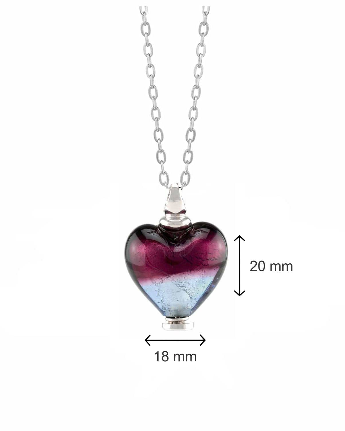 Loved Remembered Murano Glass Heart Urn - 'Joyful Hope'