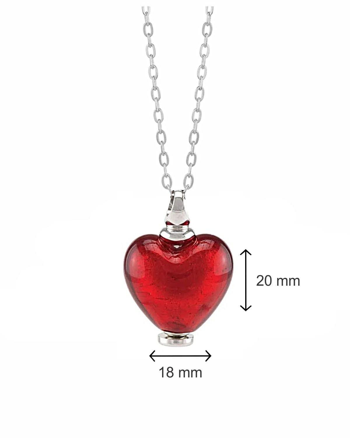 Loved Remembered Murano Glass Heart Urn - July