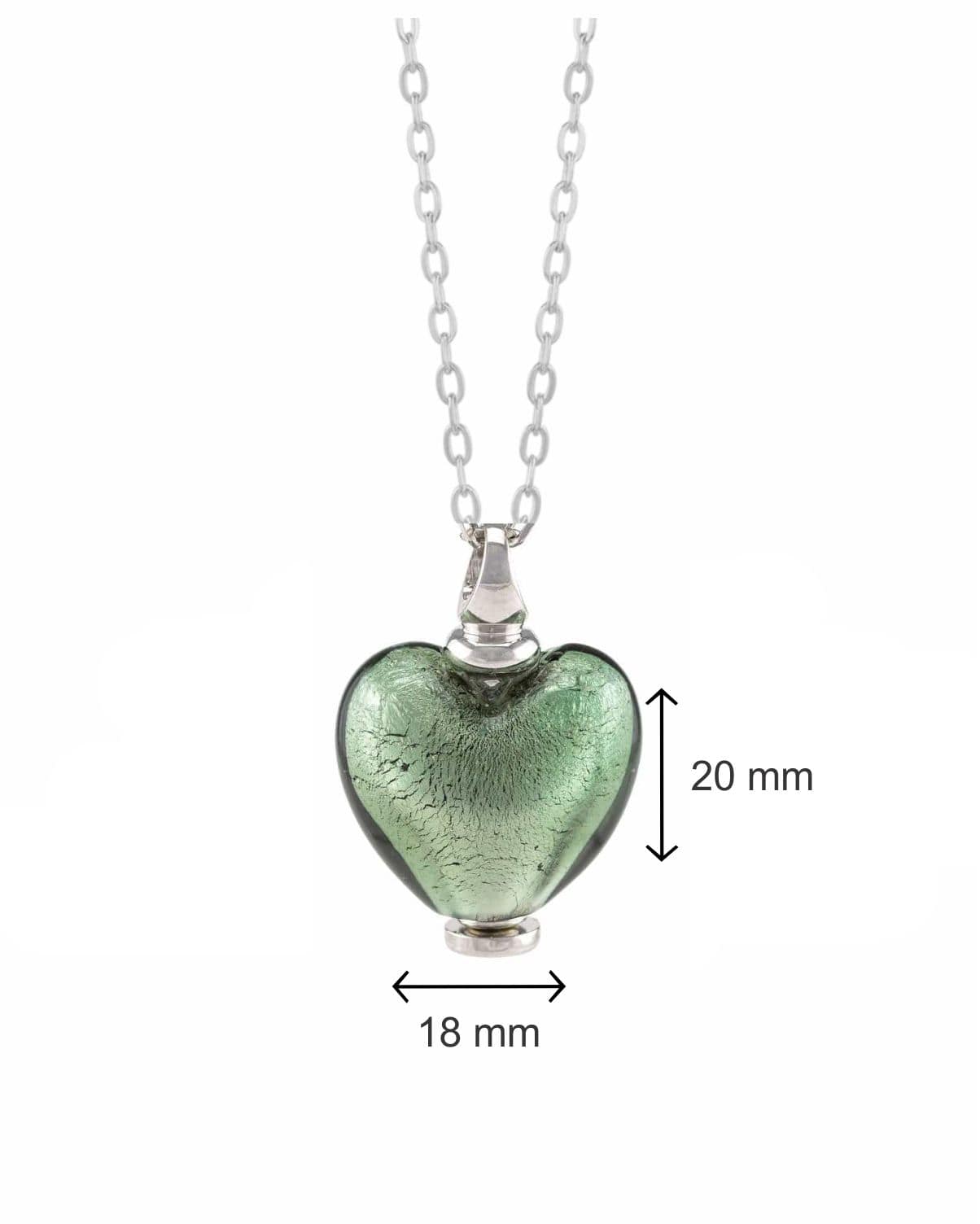 Loved Remembered Murano Glass Heart Urn - June