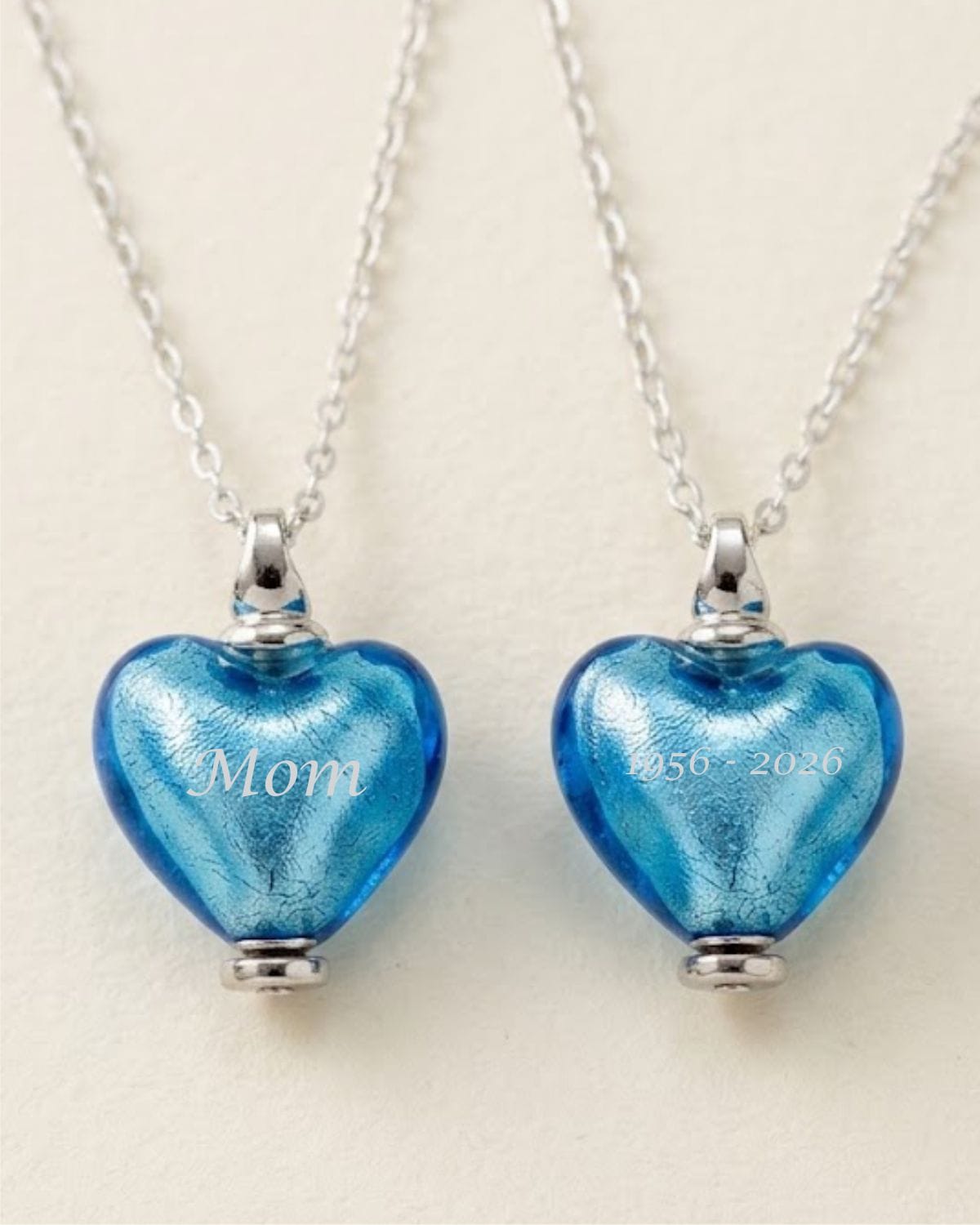 Loved Remembered Murano Glass Heart Urn - March