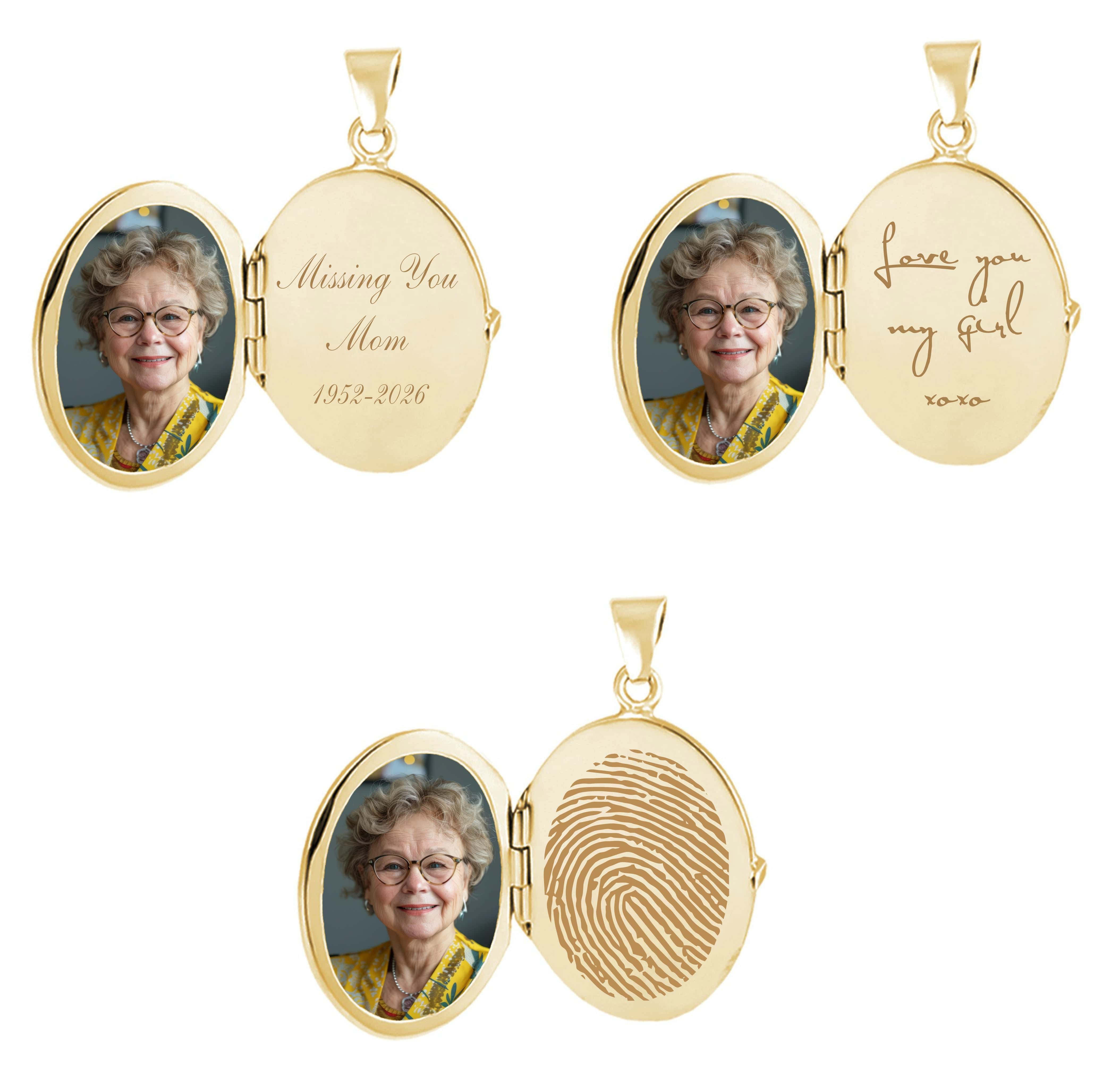 Loved Remembered 'Poppy' Gold Oval Locket Urn