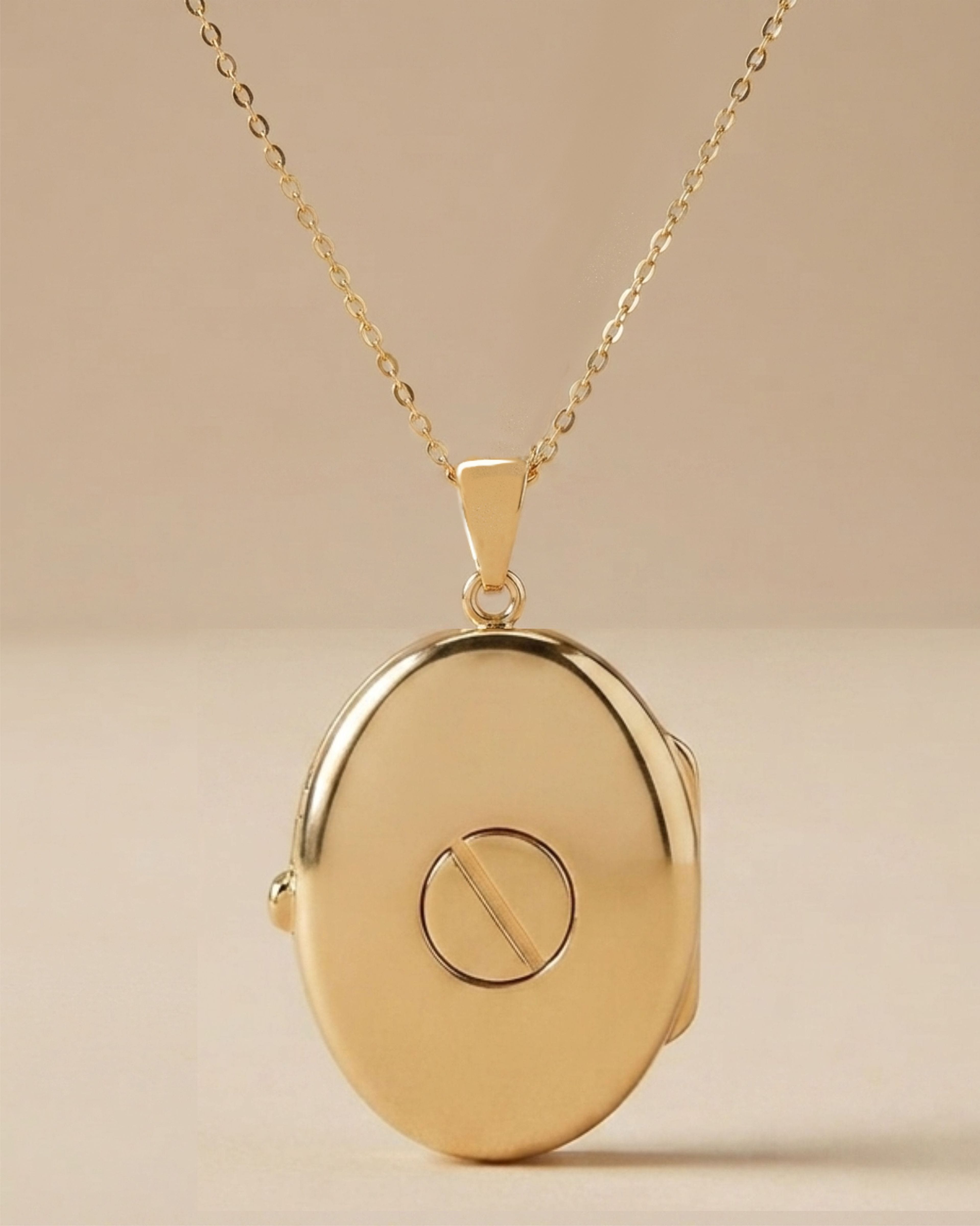 Loved Remembered 'Poppy' Gold Oval Locket Urn