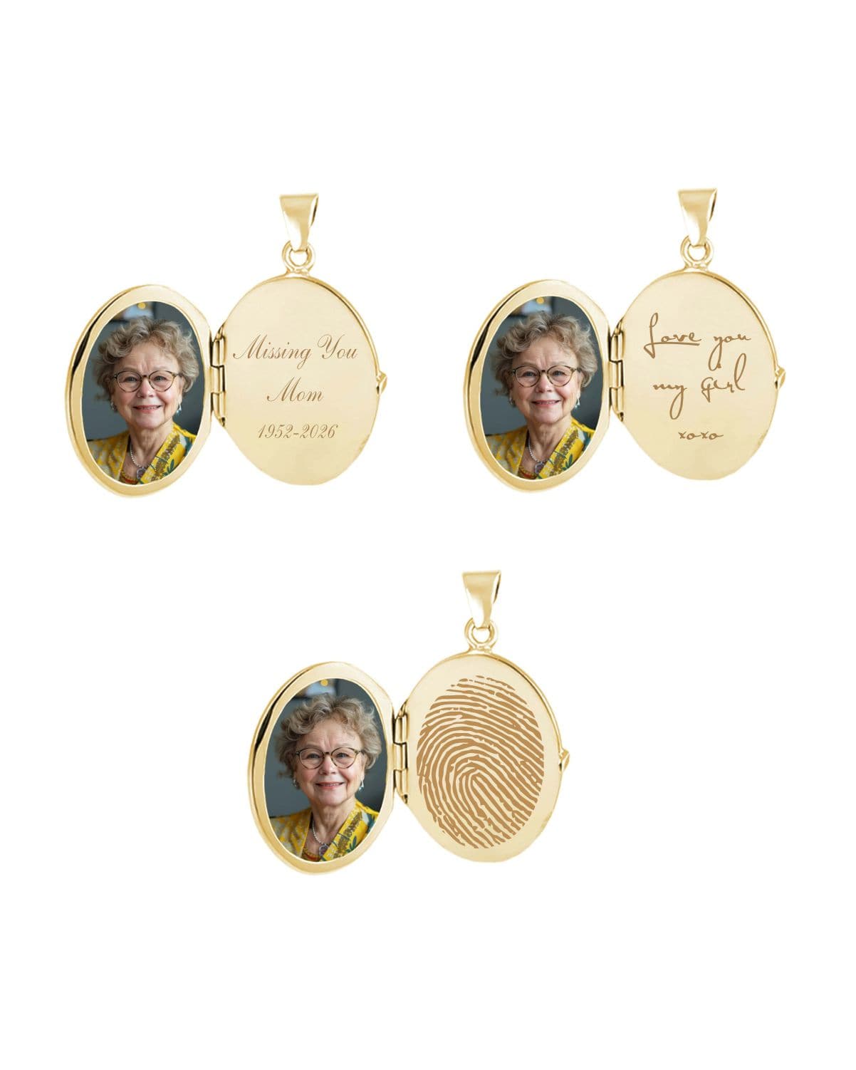 Loved Remembered 'Poppy' Gold Oval Locket Urn