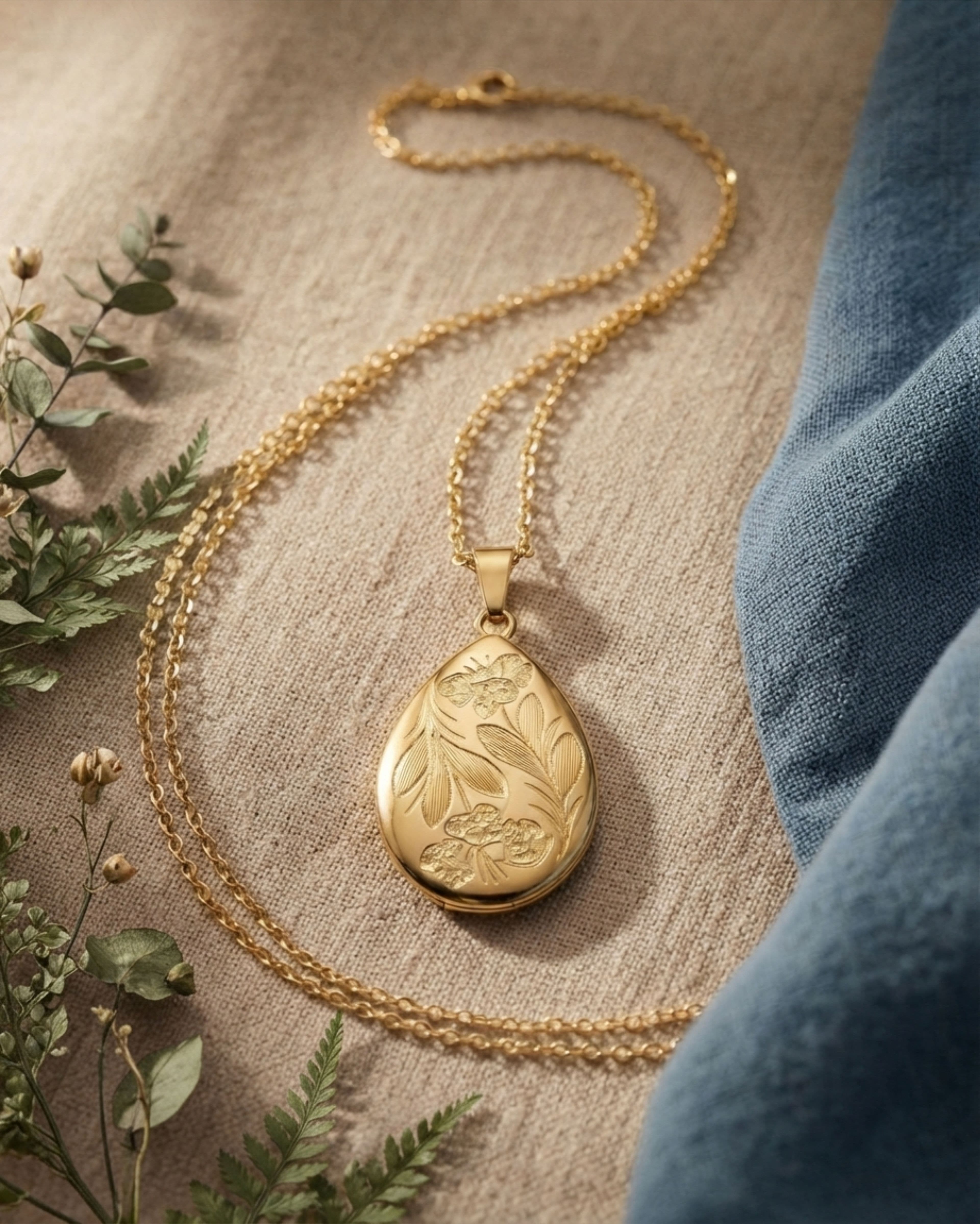 Loved Remembered 'Poppy' Gold Teardrop Pendant Urn OUT OF STOCK