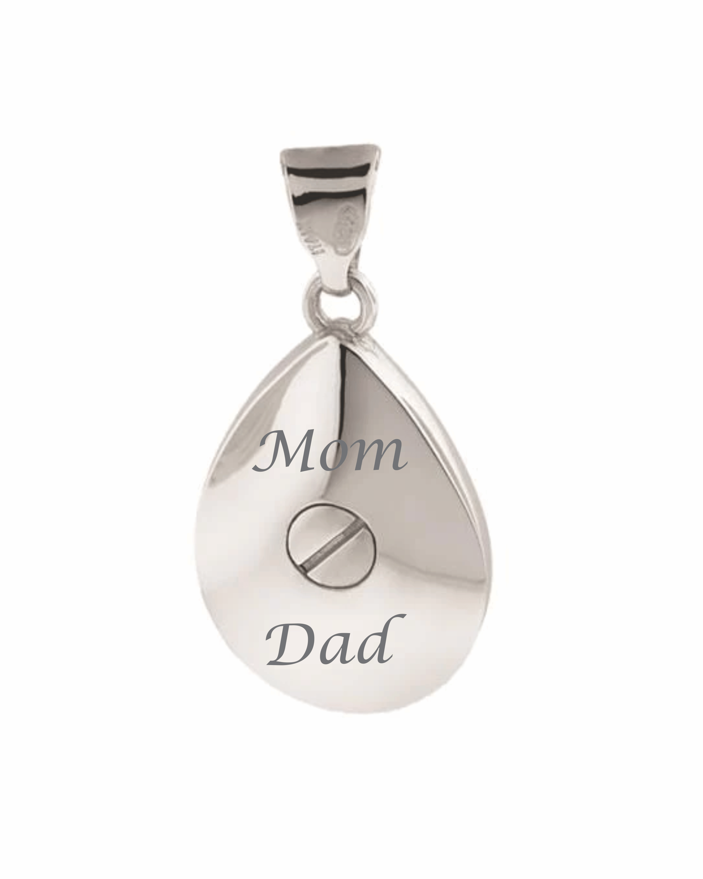 Loved Remembered 'Poppy' Silver Teardrop Pendant Urn