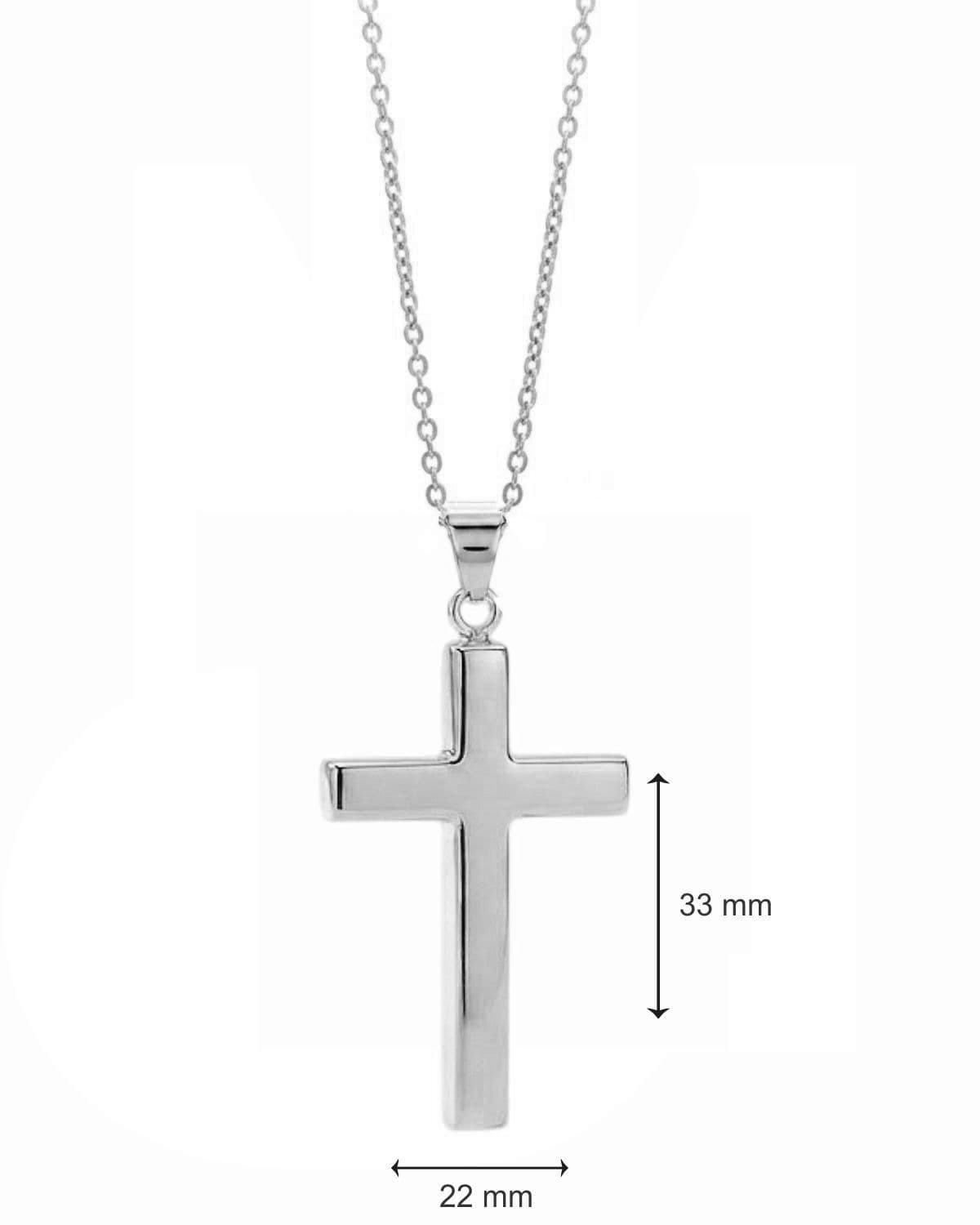 Loved Remembered Silver Cross Pendant Urn
