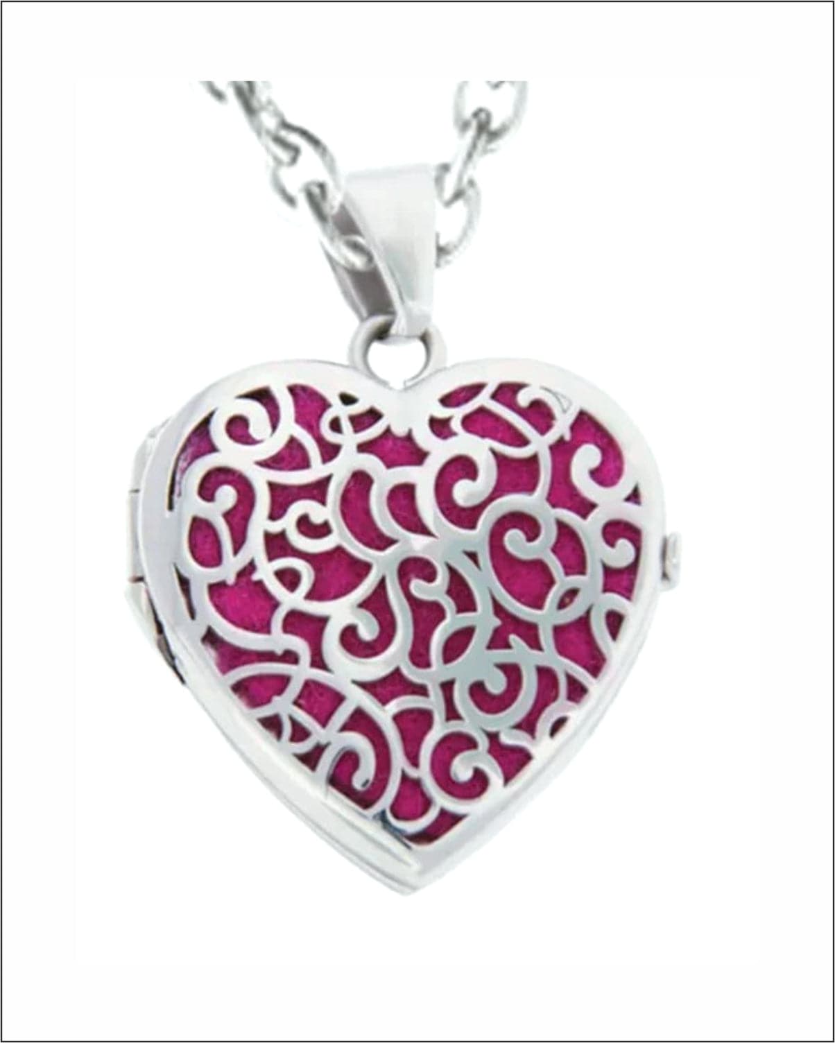 Loved Remembered Silver Filigree Heart Classic Locket