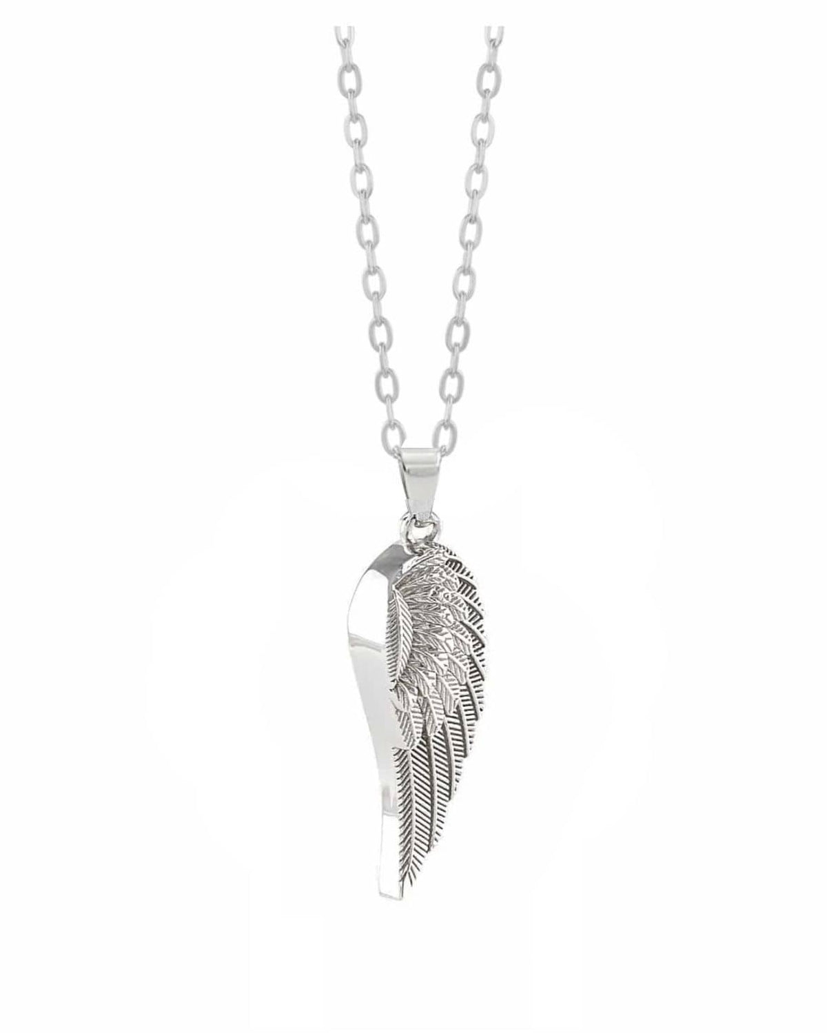 Loved Remembered Silver Guardian Angel Pendant Urn