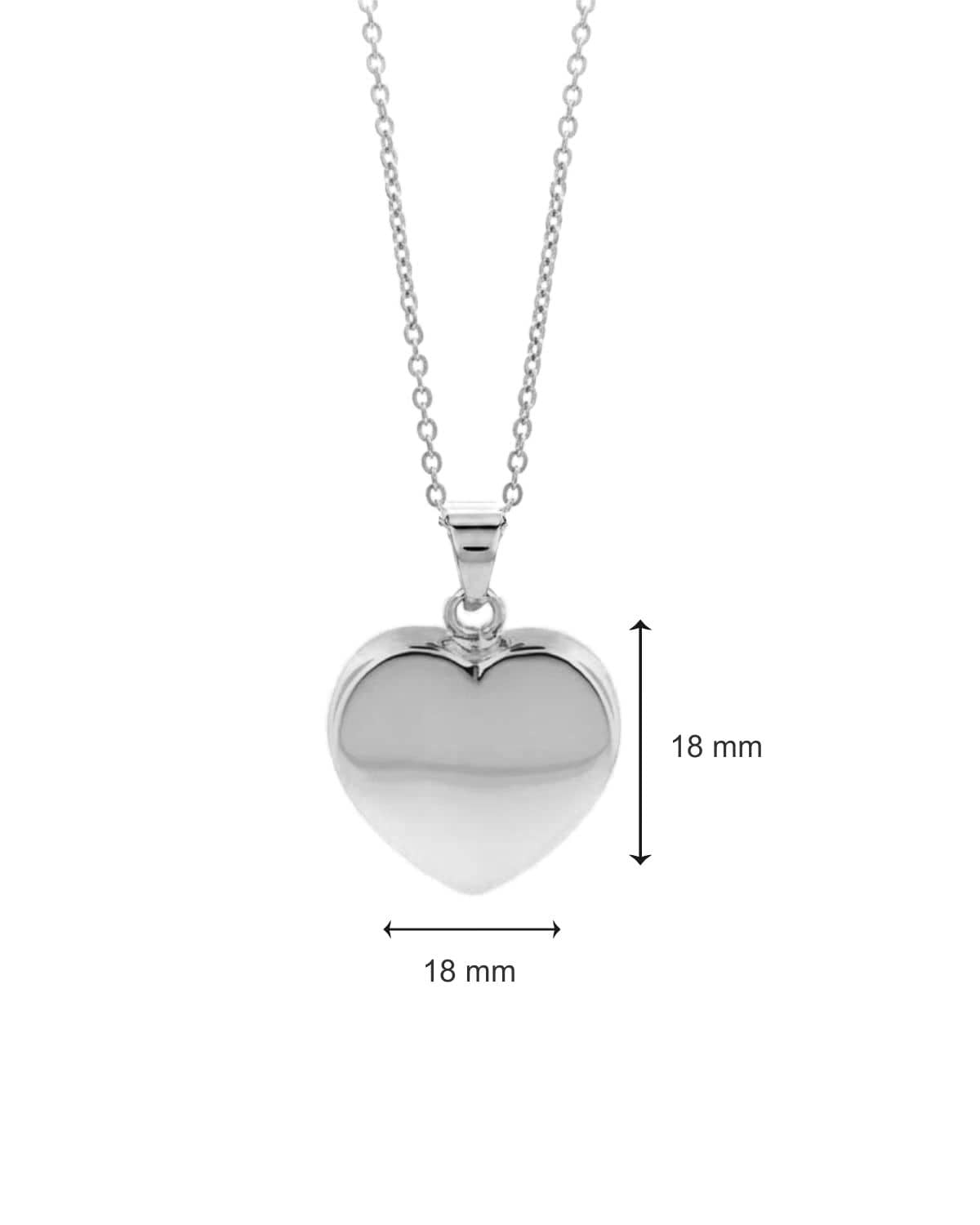 Loved Remembered Silver Heart Pendant Urn