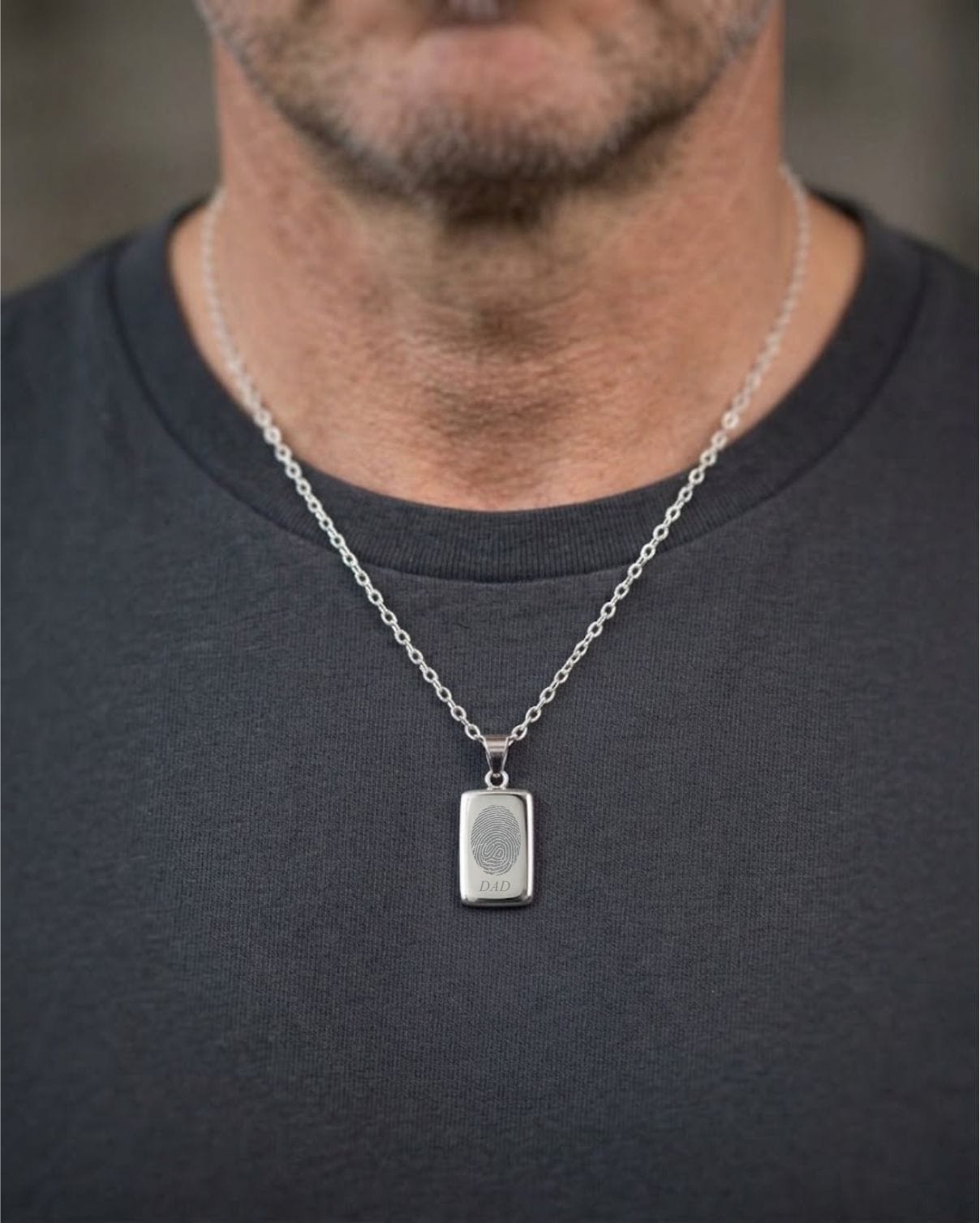 Loved Remembered Silver Rectangle Pendant Urn