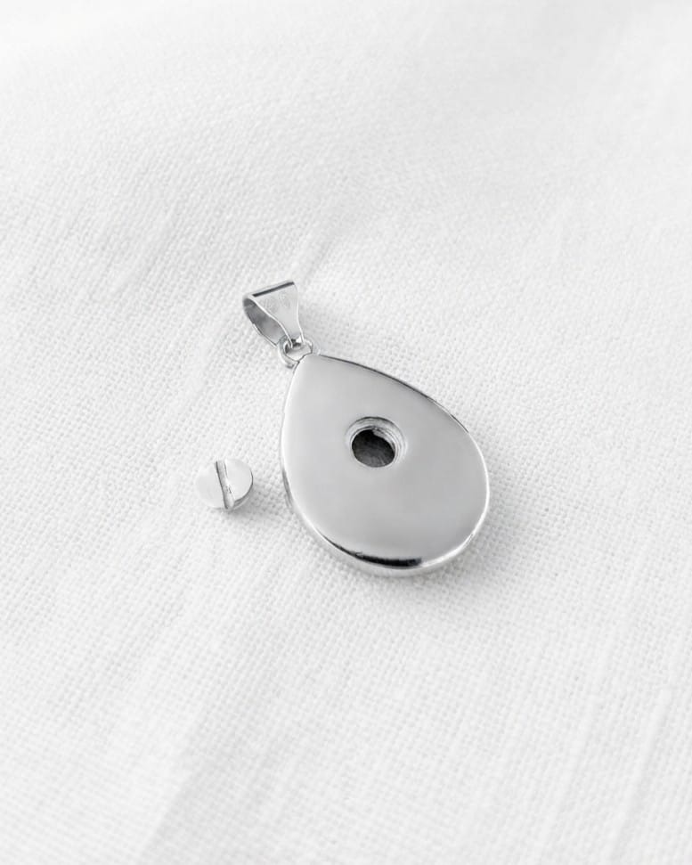 Loved Remembered Silver Teardrop Pendant Urn