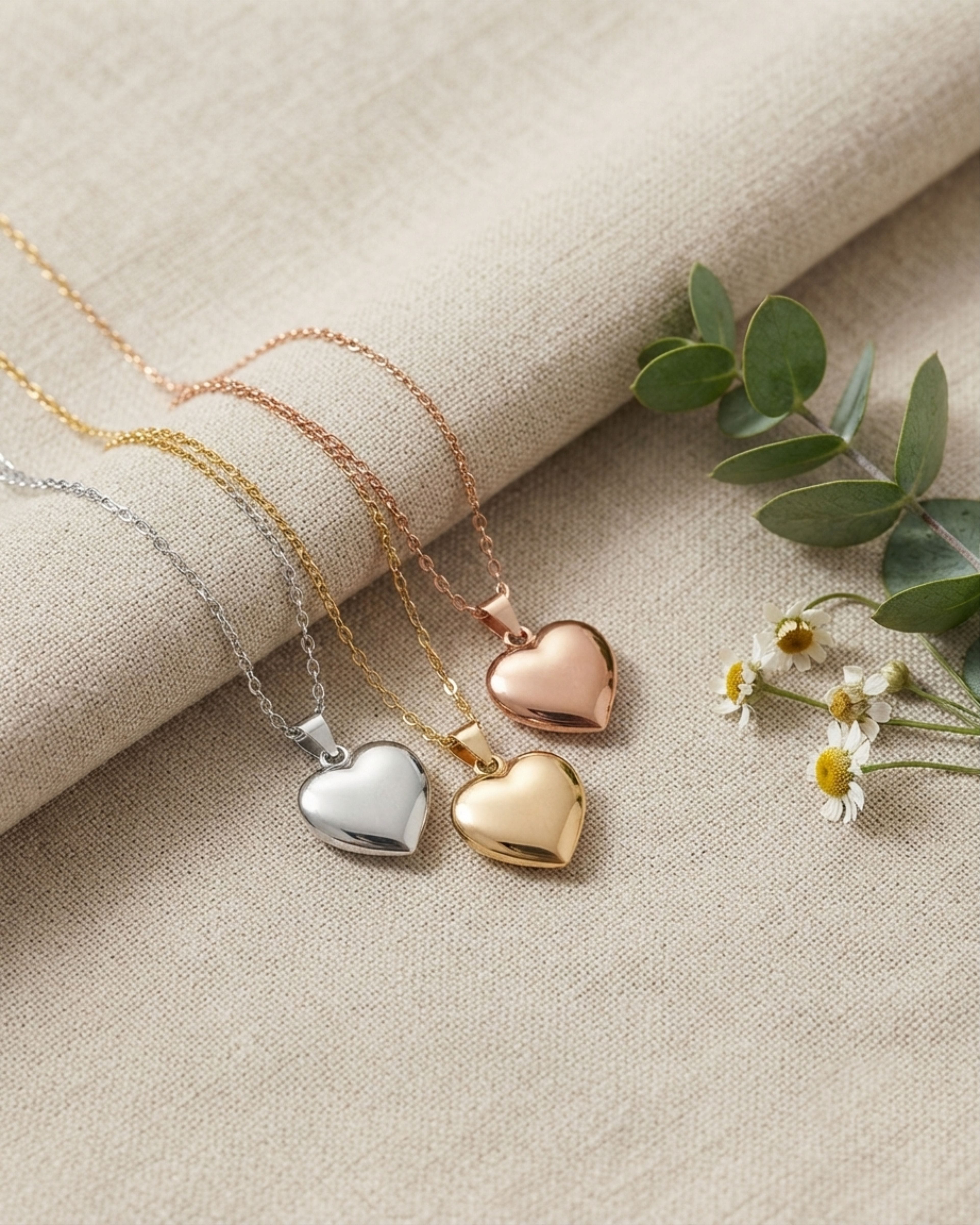 Loved Remembered Small Gold Heart Pendant Urn