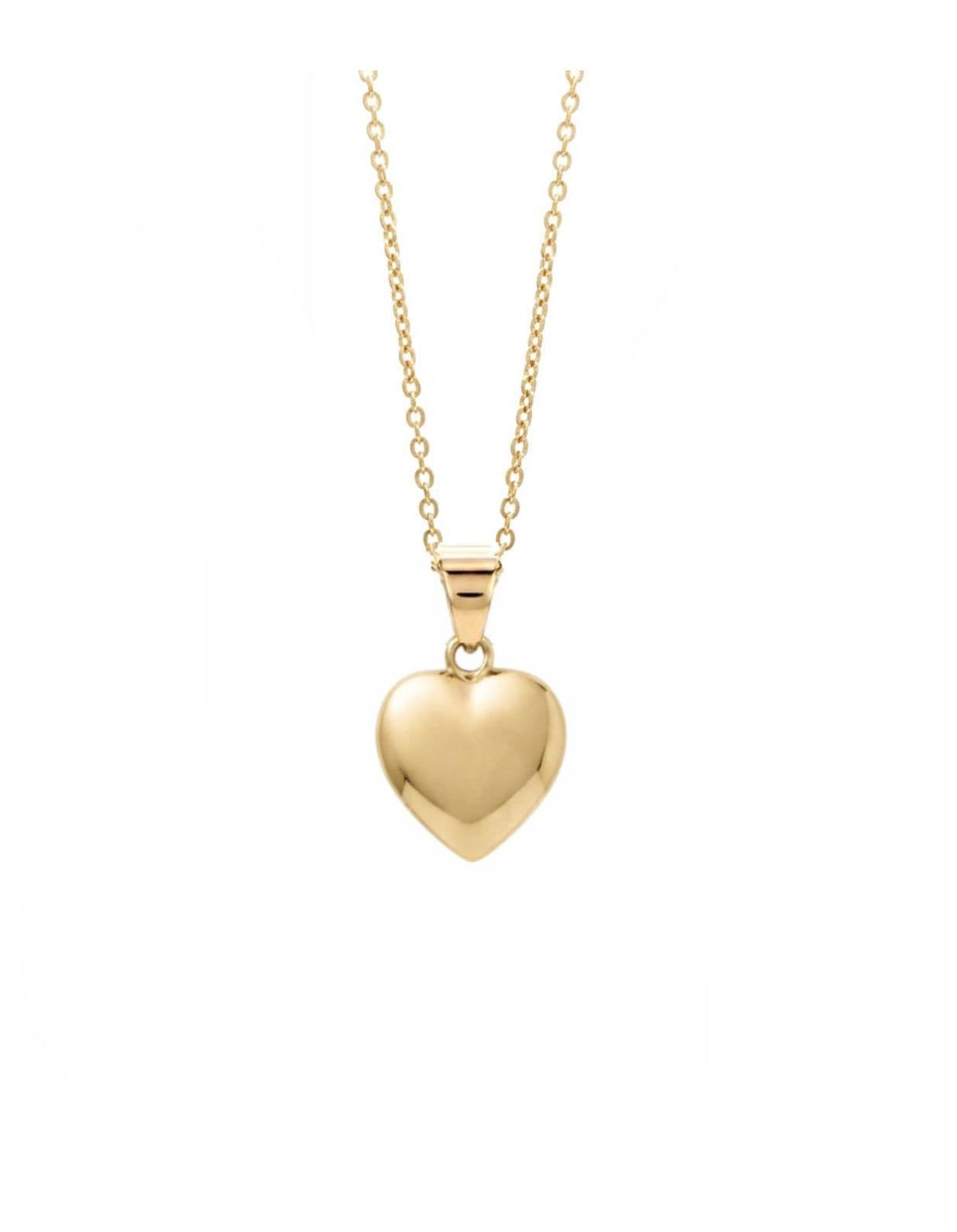 Loved Remembered Small Gold Heart Pendant Urn