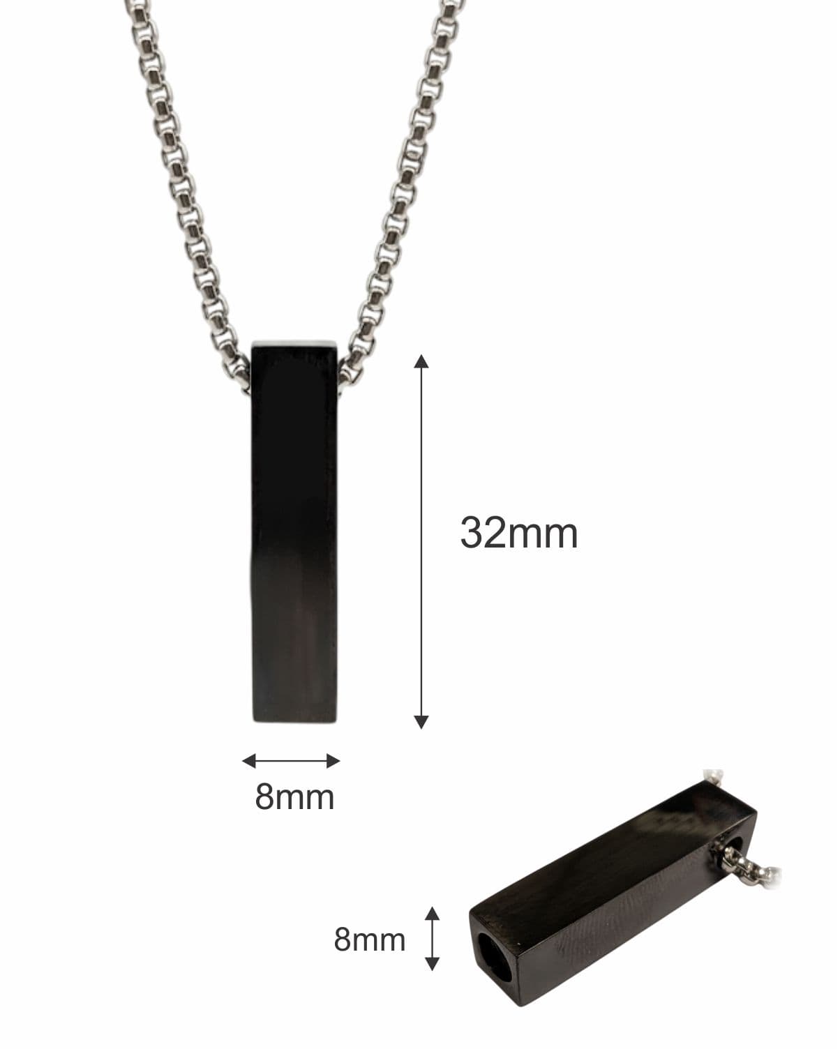 Loved Remembered STAINLESS 12 Black Block Urn