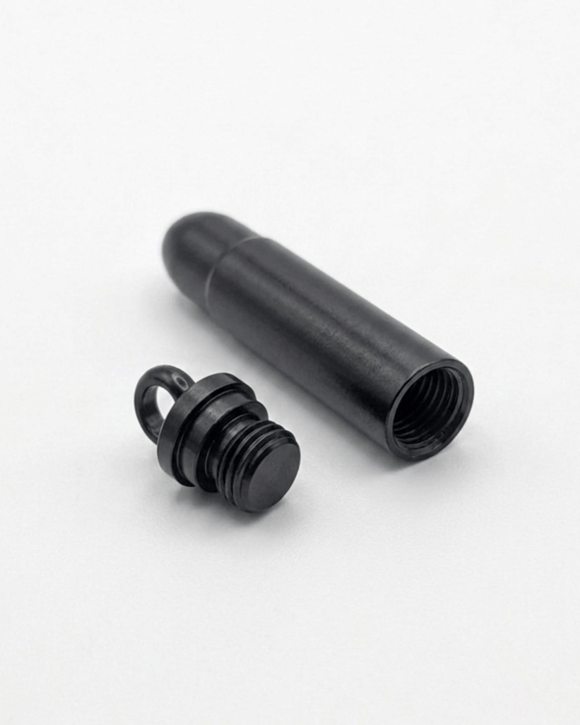 Loved Remembered STAINLESS 13 Black Bullet Urn