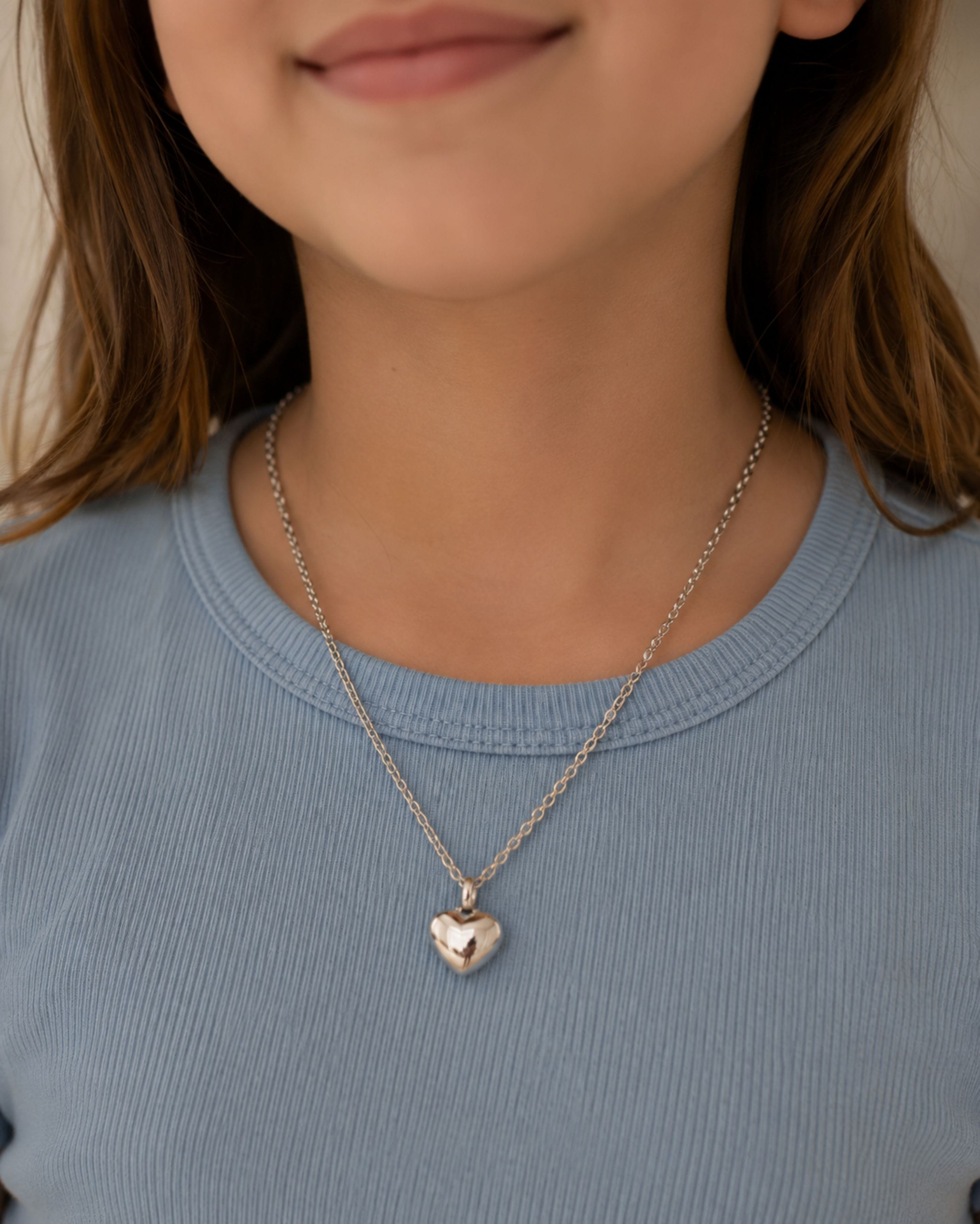 Loved Remembered STAINLESS 26 Ashes Heart Pendant Urn